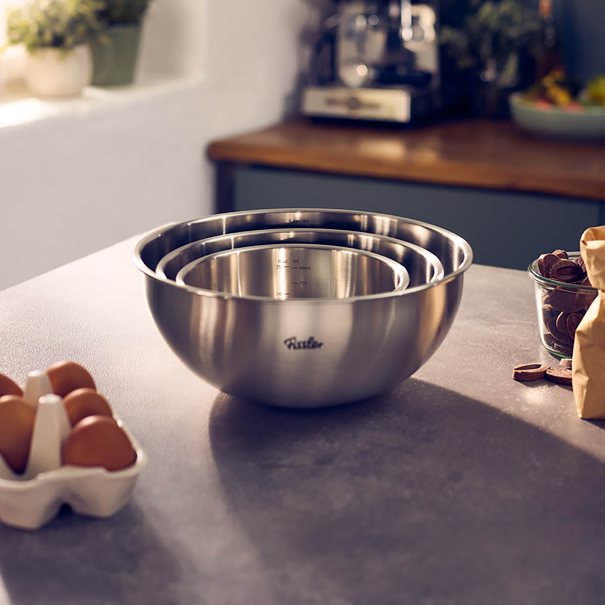 FISSLER ESSENTIAL 20 cm mixing bowl in matt stainless steel