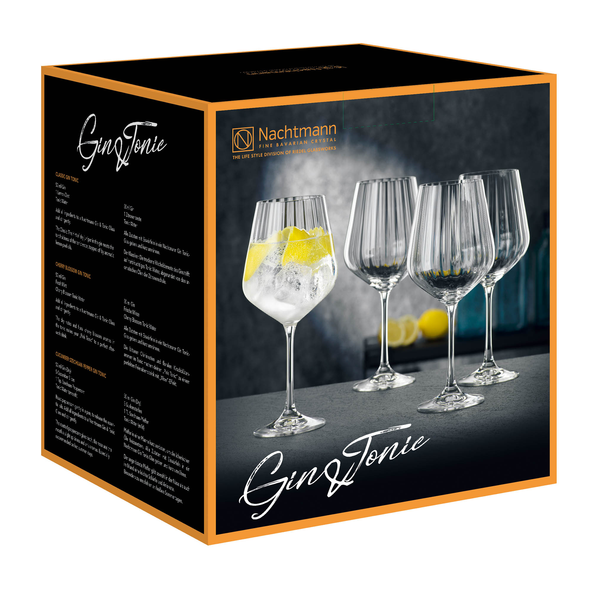 NACHTMANN Gin Tonic Set CELEBRATION 4 Gläser Inhalt 637 ml