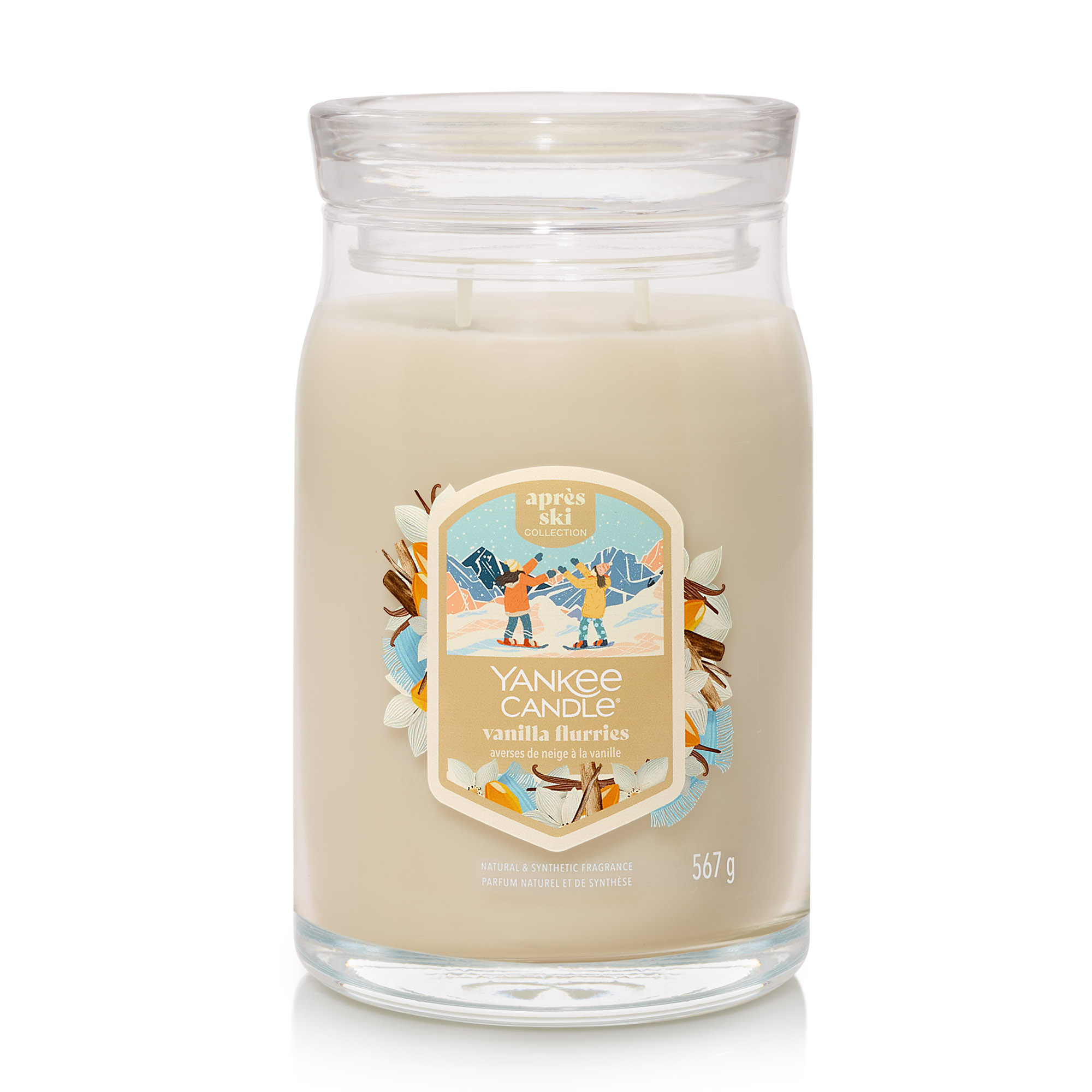 YANKEE CANDLE Große Signature Kerze VANILLA FLURRIES 567 g Duftkerze