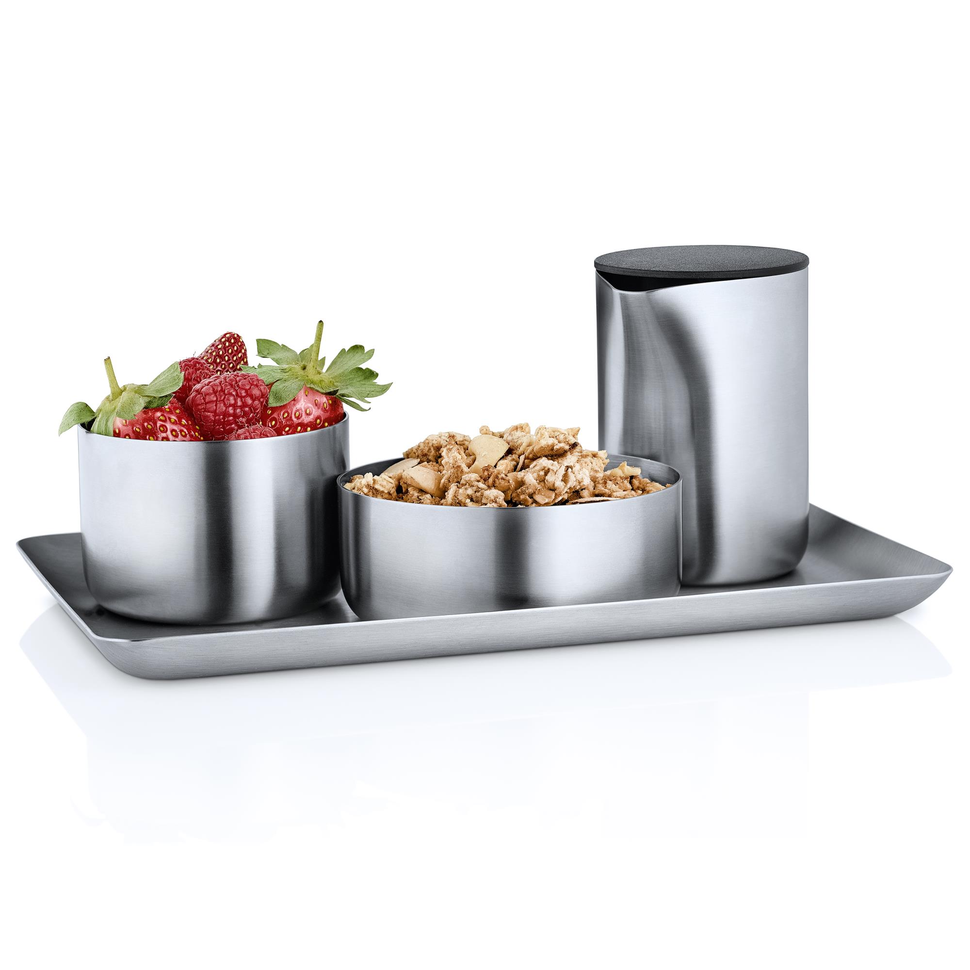 BLOMUS Tablett 13 x 22 cm BASIC Edelstahl mattiert