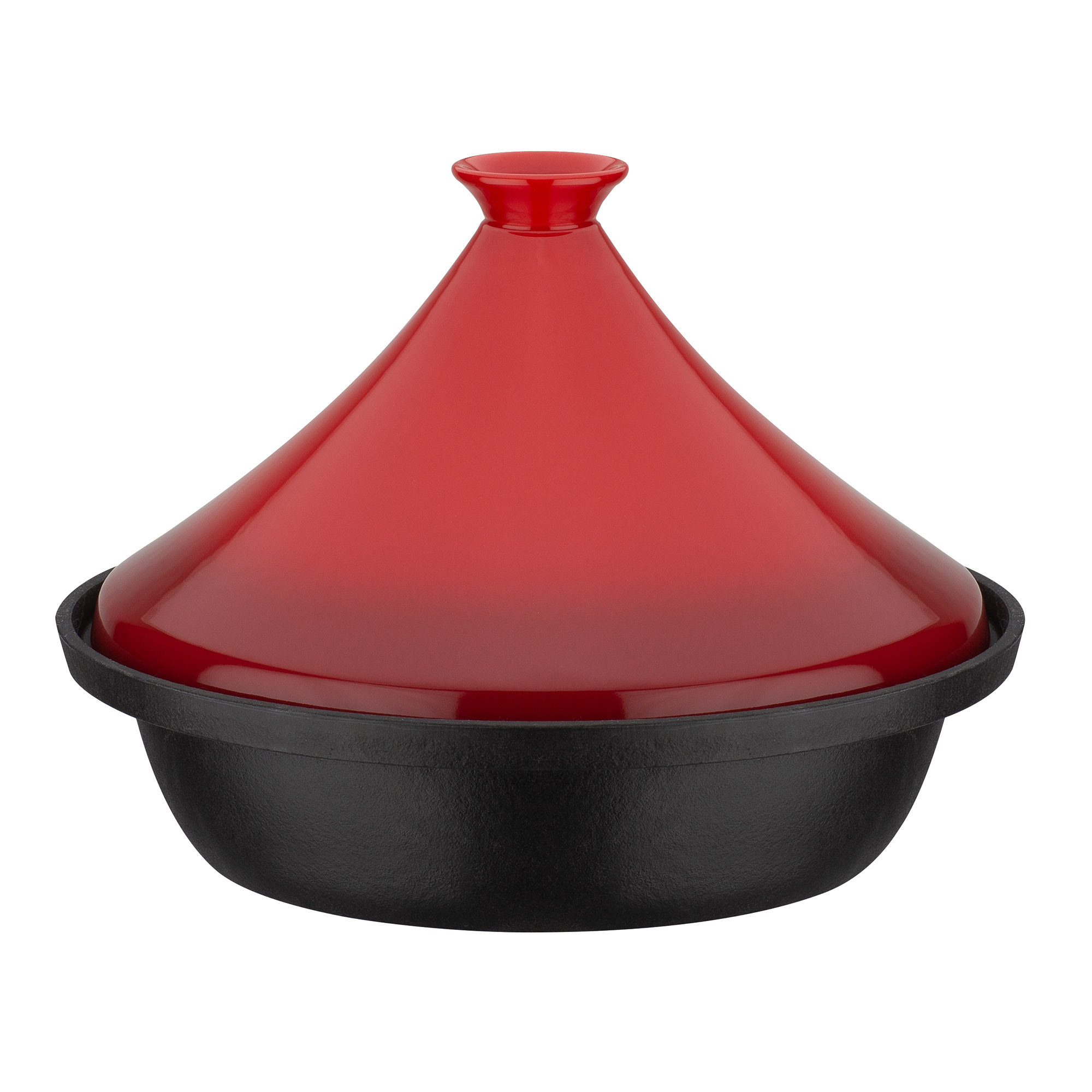 GSW Tajine 30 cm aus Gusseisen mit Keramikdeckel schwarz