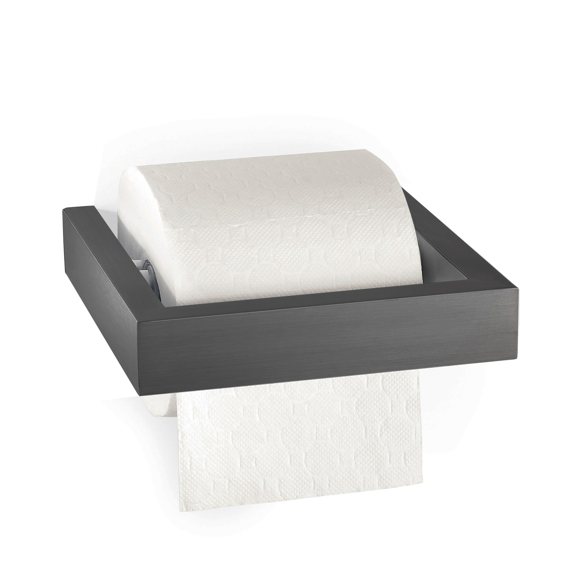 ZACK Toilettenpapierhalter LINEA aus Edelstahl graphite für Wandmontage