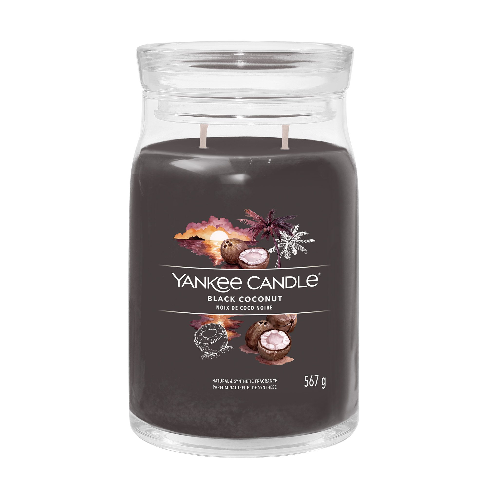 YANKEE CANDLE Große Signature Kerze BLACK COCONUT 567 g Duftkerze