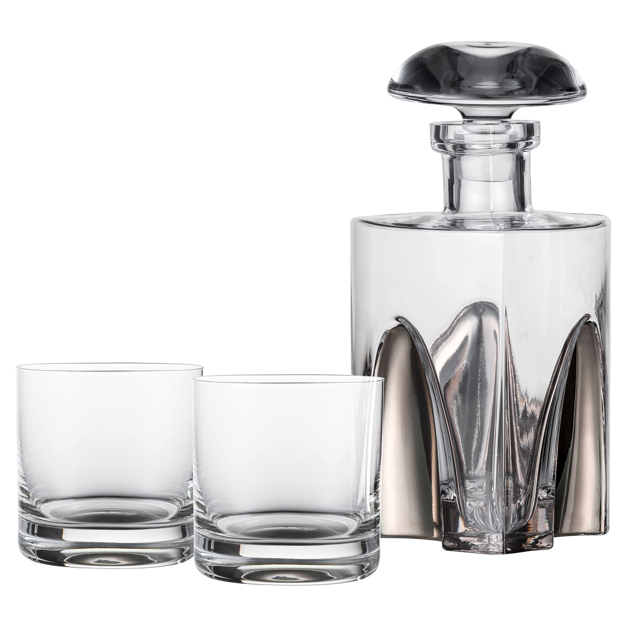EISCH Whisky-Set GENTLEMAN PLATIN Whisky-Karaffe und 2 Tumbler