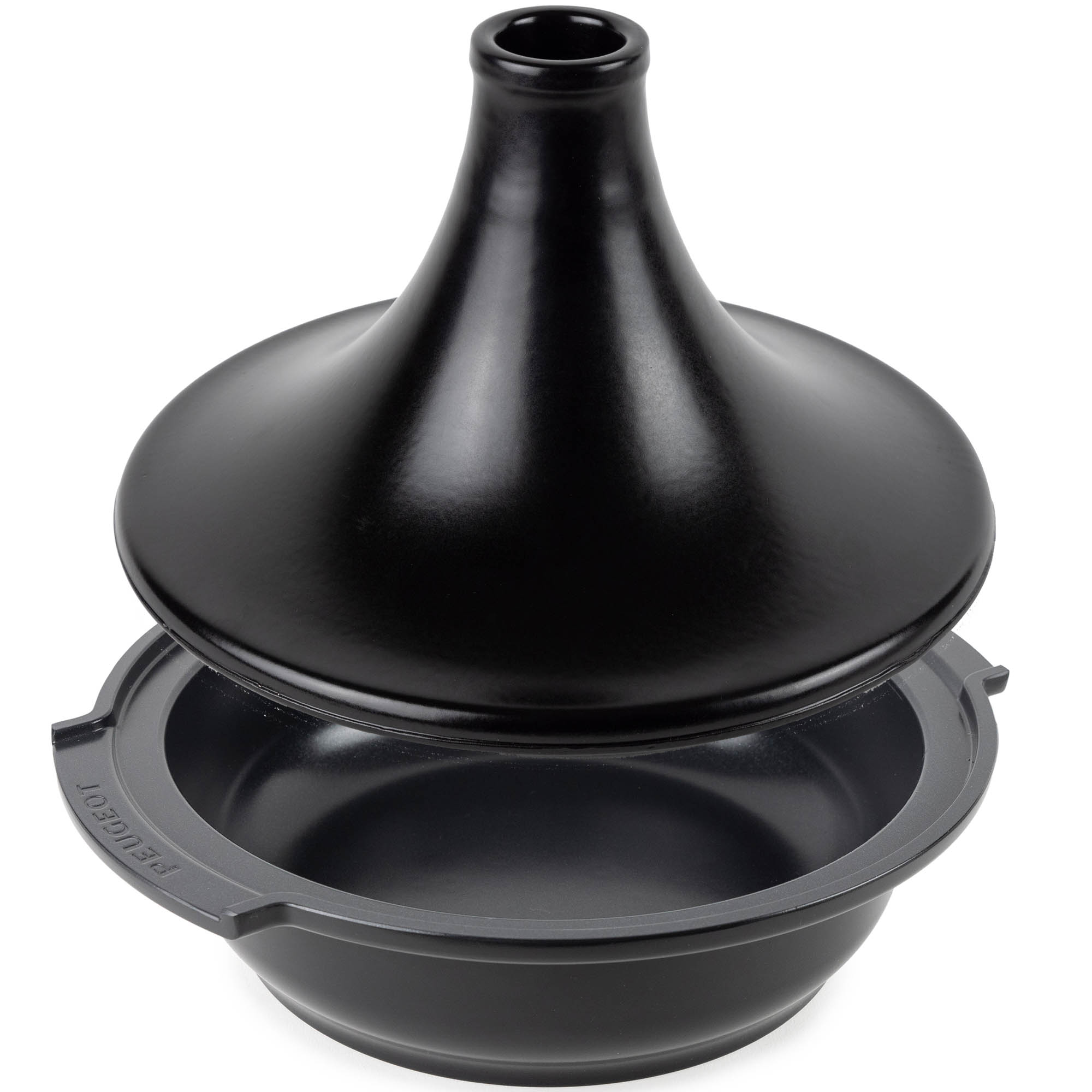 PEUGEOT Tagine Tajine ATLAS 30 cm Aluminium mit Keramikdeckel satinschwarz