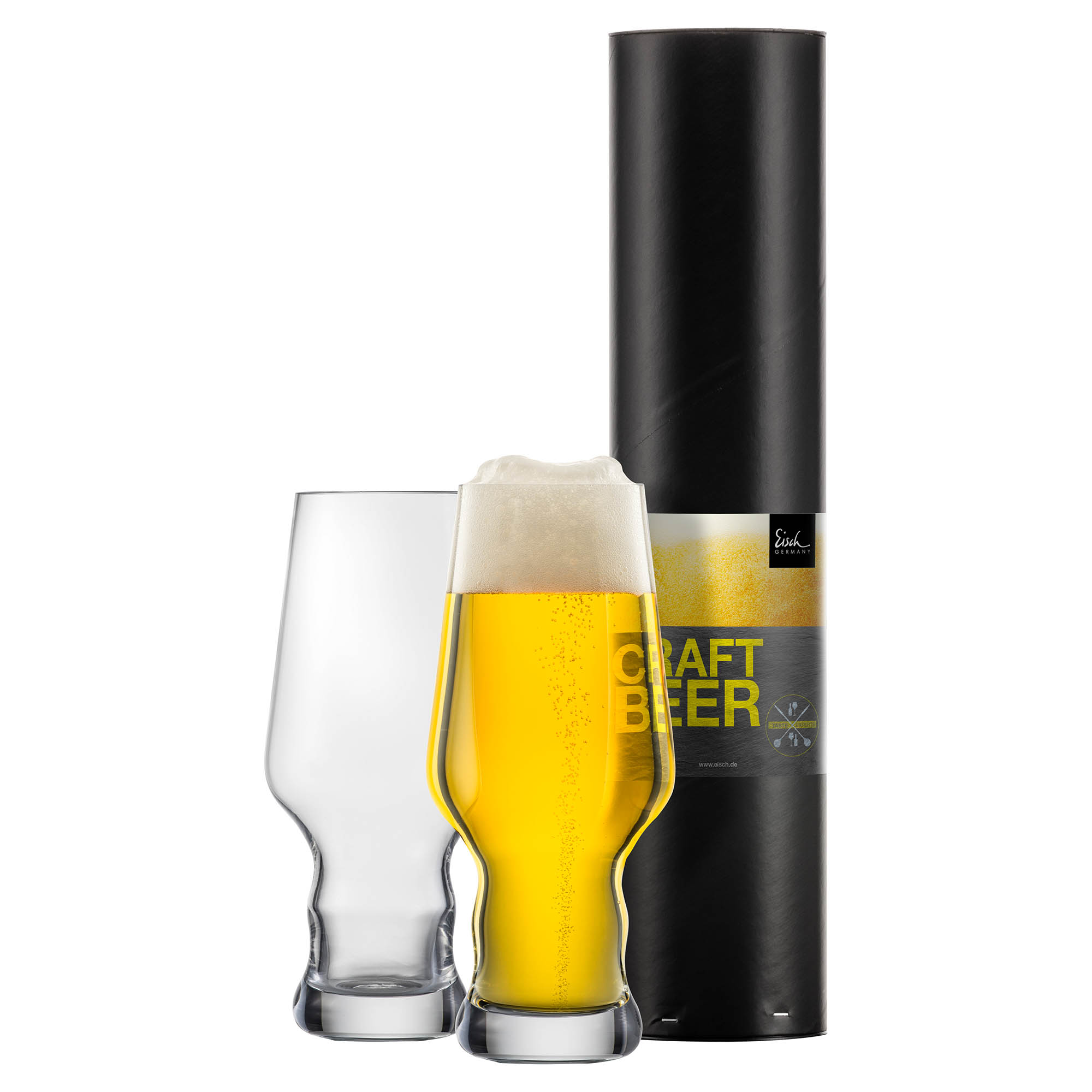 EISCH Bierglas Bierbecher CRAFT BEER Set mit 2 Stück in Geschenkröhre je 450 ml