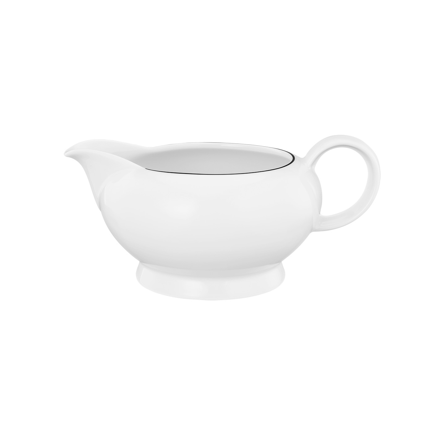 Seltmann Weiden Sauciere Lido Black Line, Porzellan, (1-tlg), Schale, 0,50 l