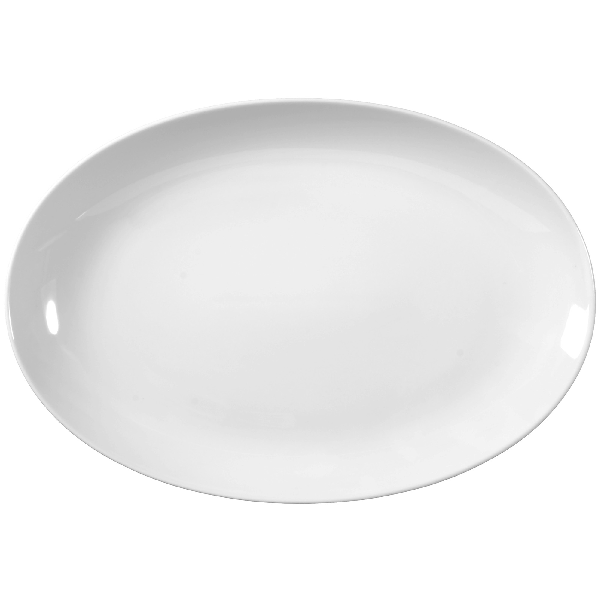 Seltmann Weiden RONDO/LIANE weiß 007 uni Beilagenplatte oval 35 cm Servierplatte