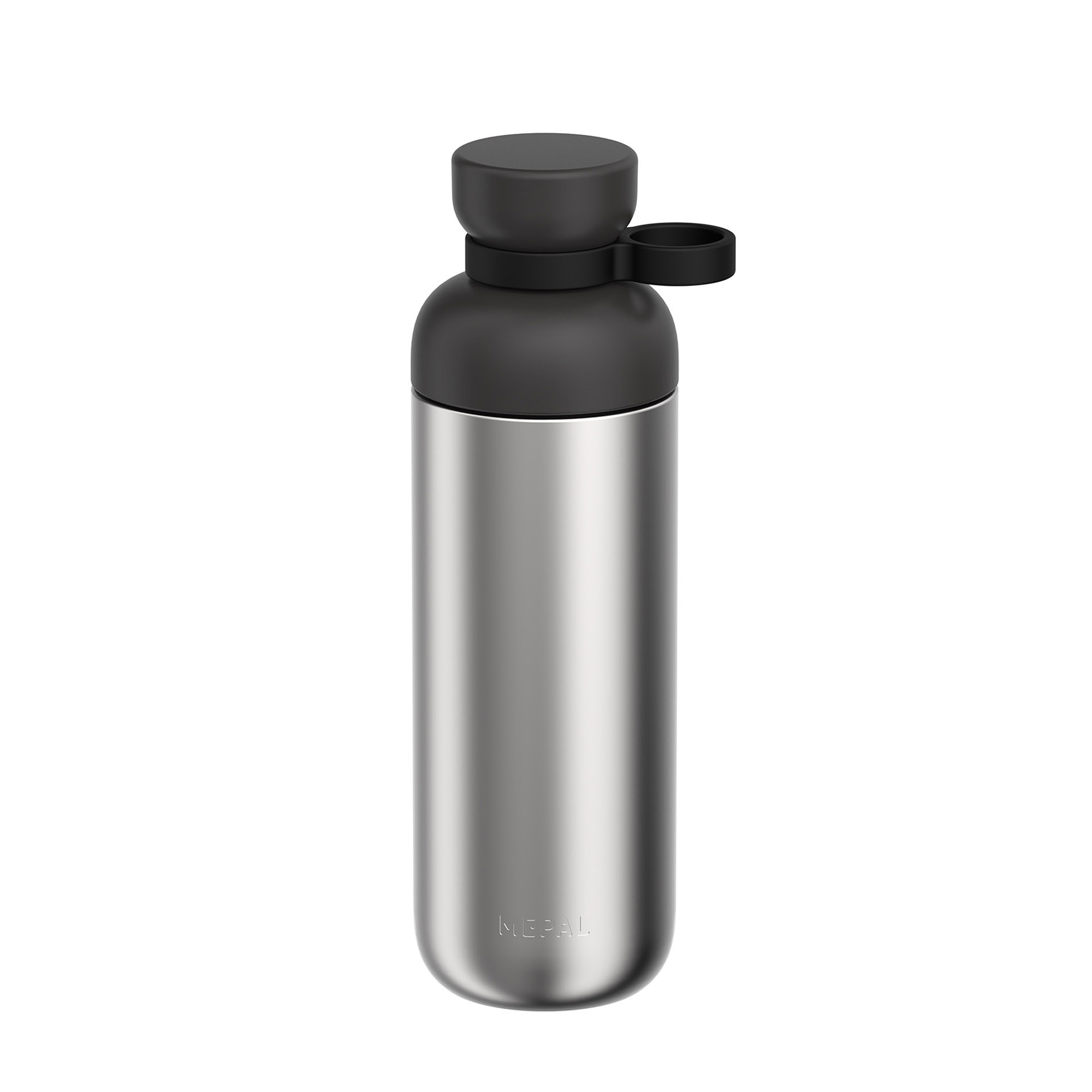 MEPAL Edelstahl-Flasche VITA 0,7 Liter auch kohlensäurehaltige Getränke nordic black