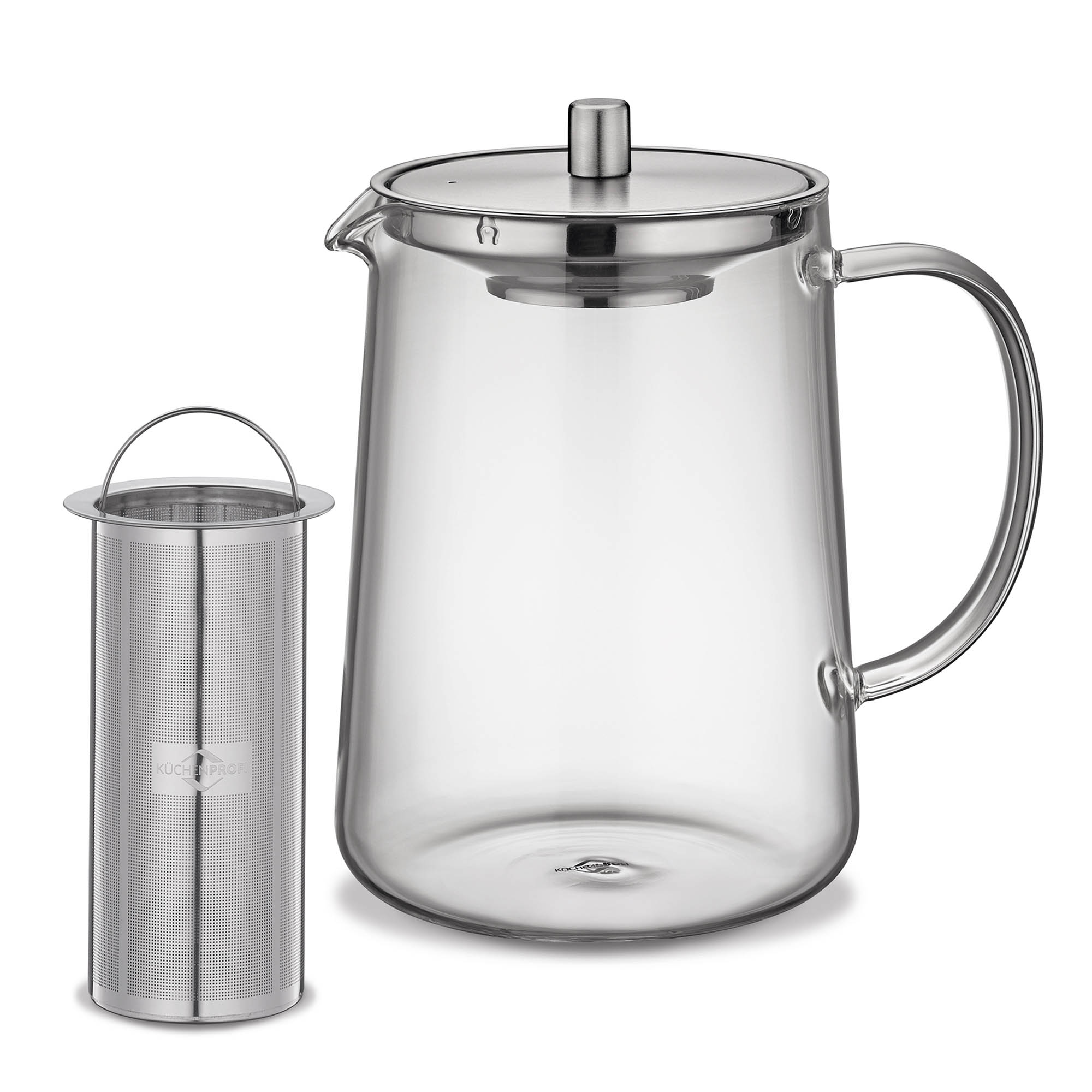KÜCHENPROFI Teekanne ASSAM 1,2 Liter Borosilikatglas mit Siebeinsatz und Deckel
