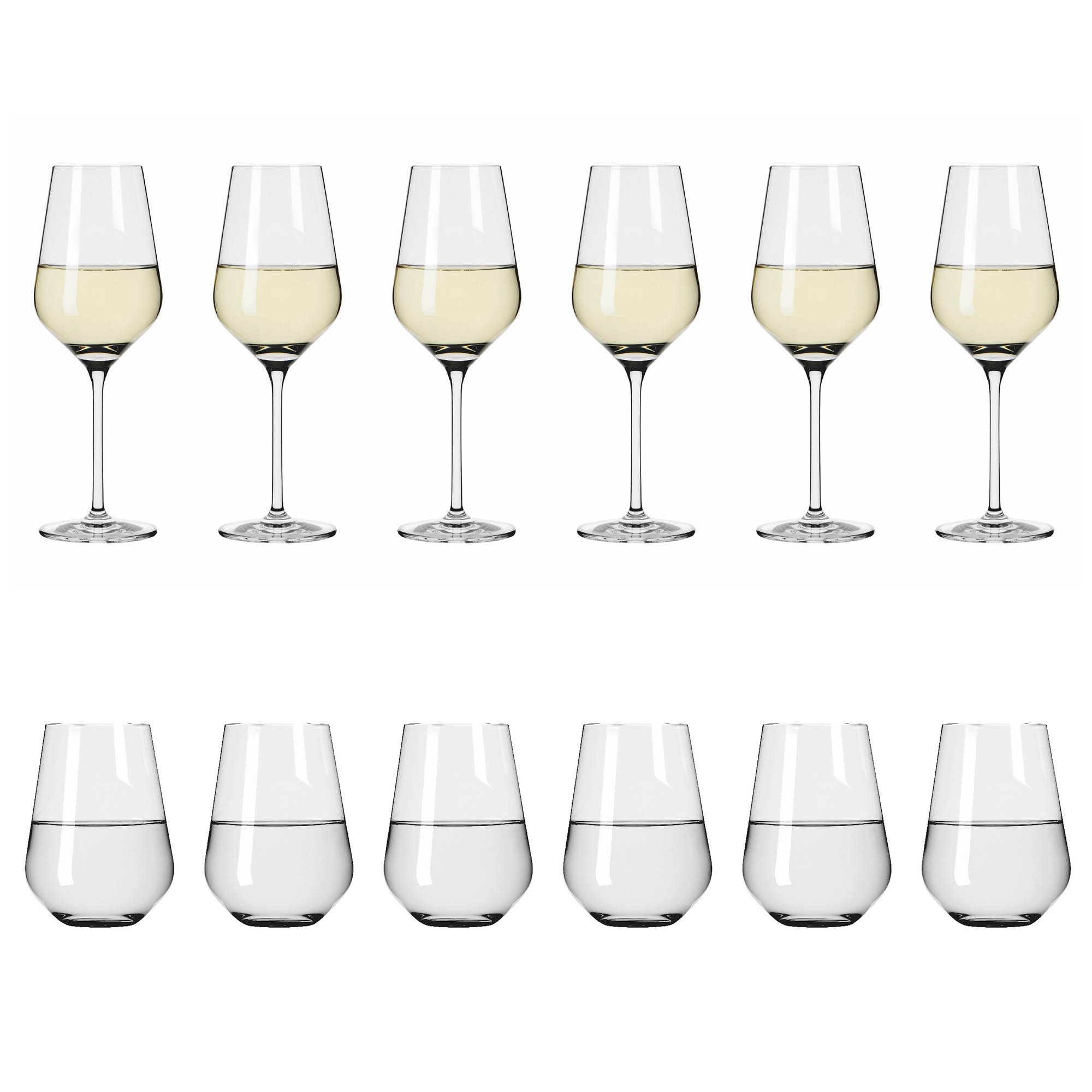 RITZENHOFF 12er-Set LICHTWEISS AURELIE 6 x Weißweinglas 6 x Wasserglas