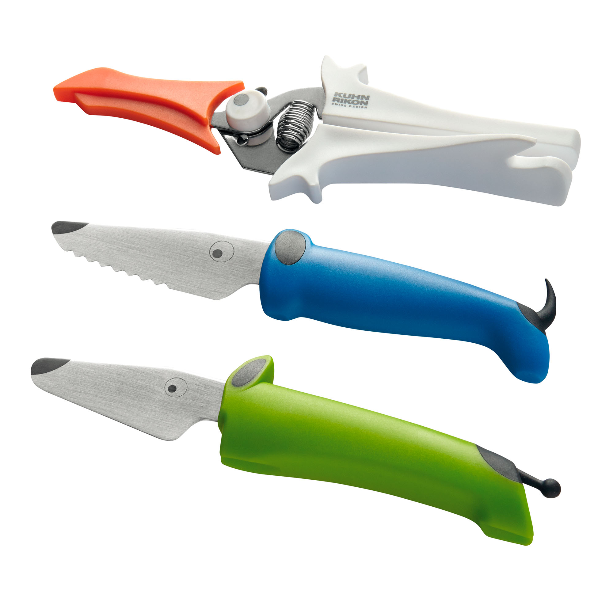 KUHN RIKON kinderkitchen Messerset für Kinder 3-teilig grün-blau