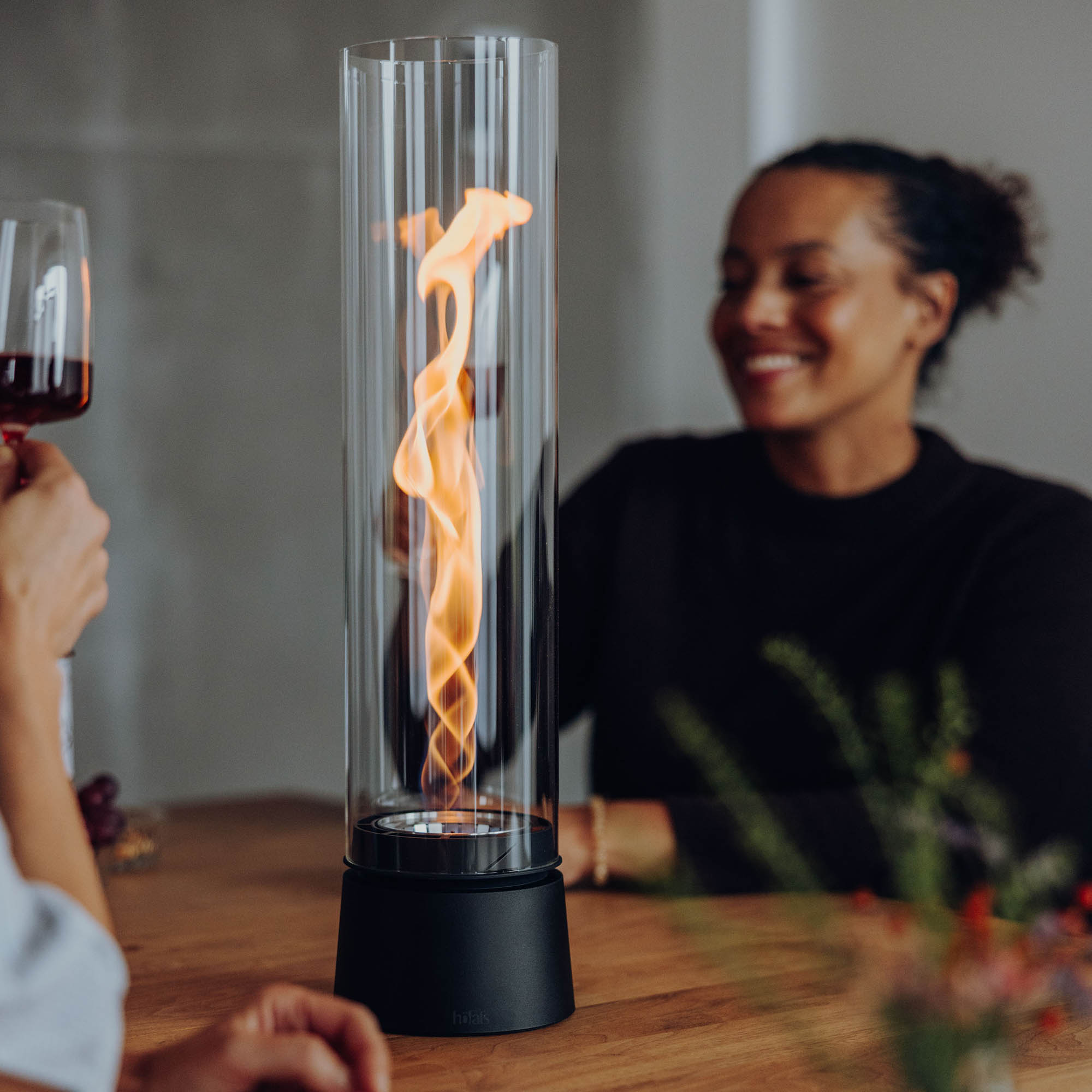 HÖFATS Tischfeuer SPIN air 1200 mit Bio-Burner mattschwarz