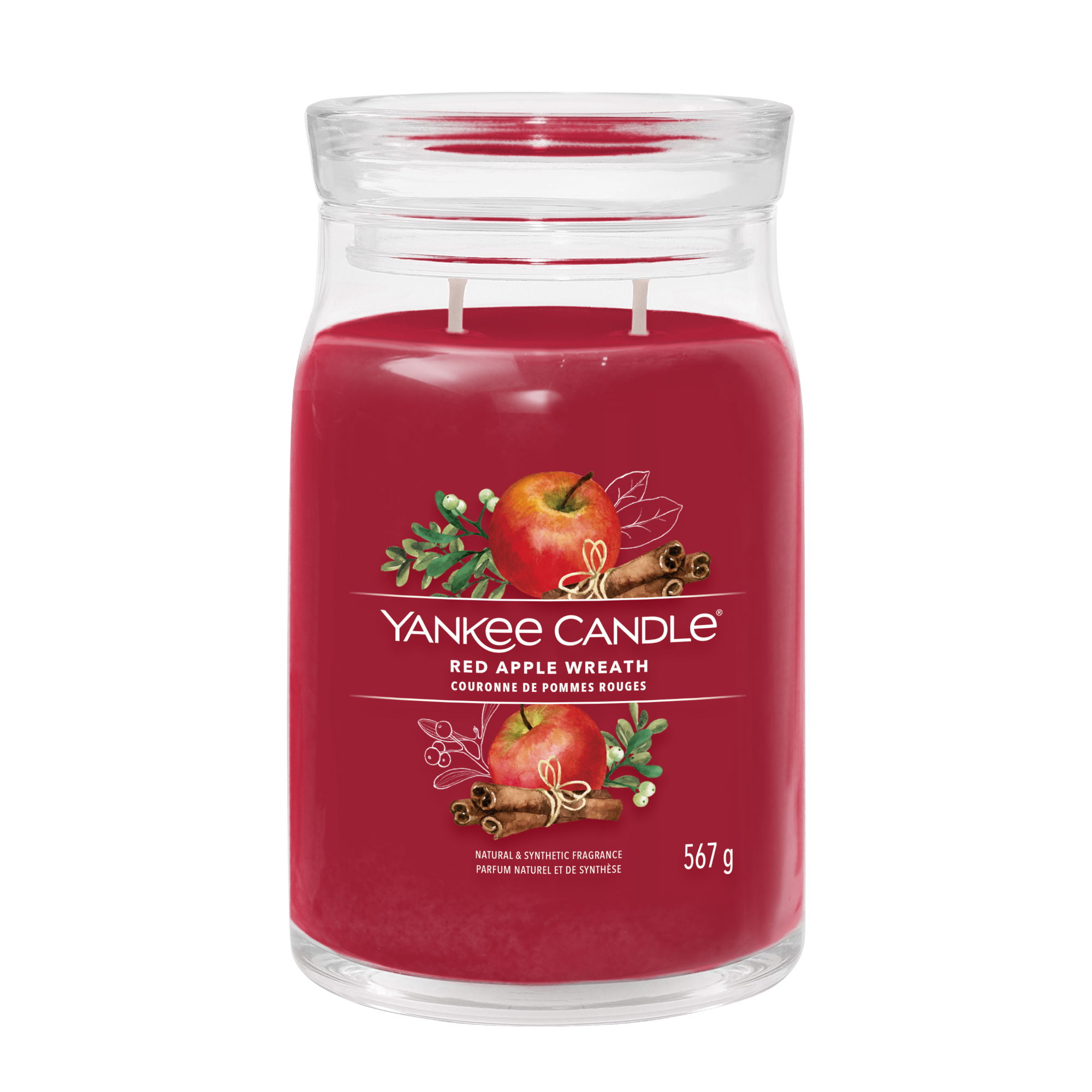 YANKEE CANDLE Große Signature Kerze RED APPLE WREATH 567 g Duftkerze