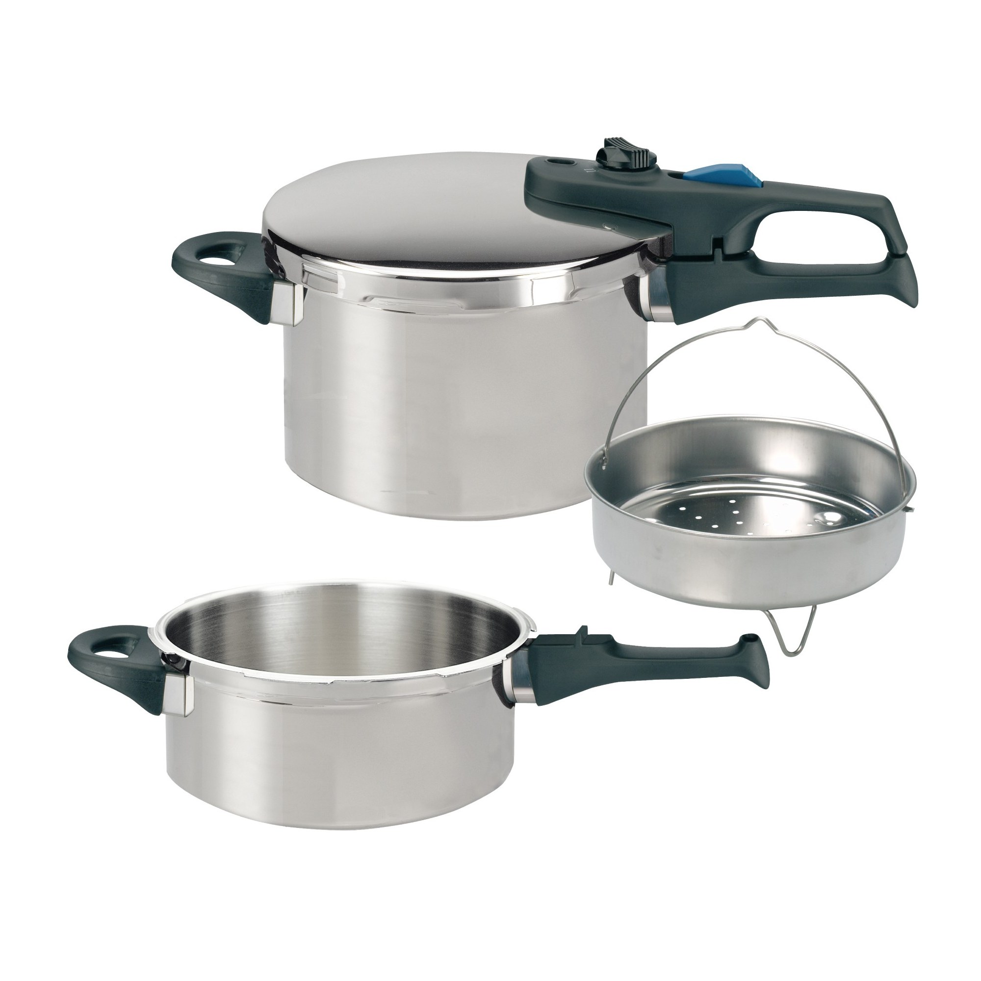 ELO Schnellkochtopf SET Praktika Plus XL 22 cm 6,0 Liter + 3,0 Liter EINSATZ