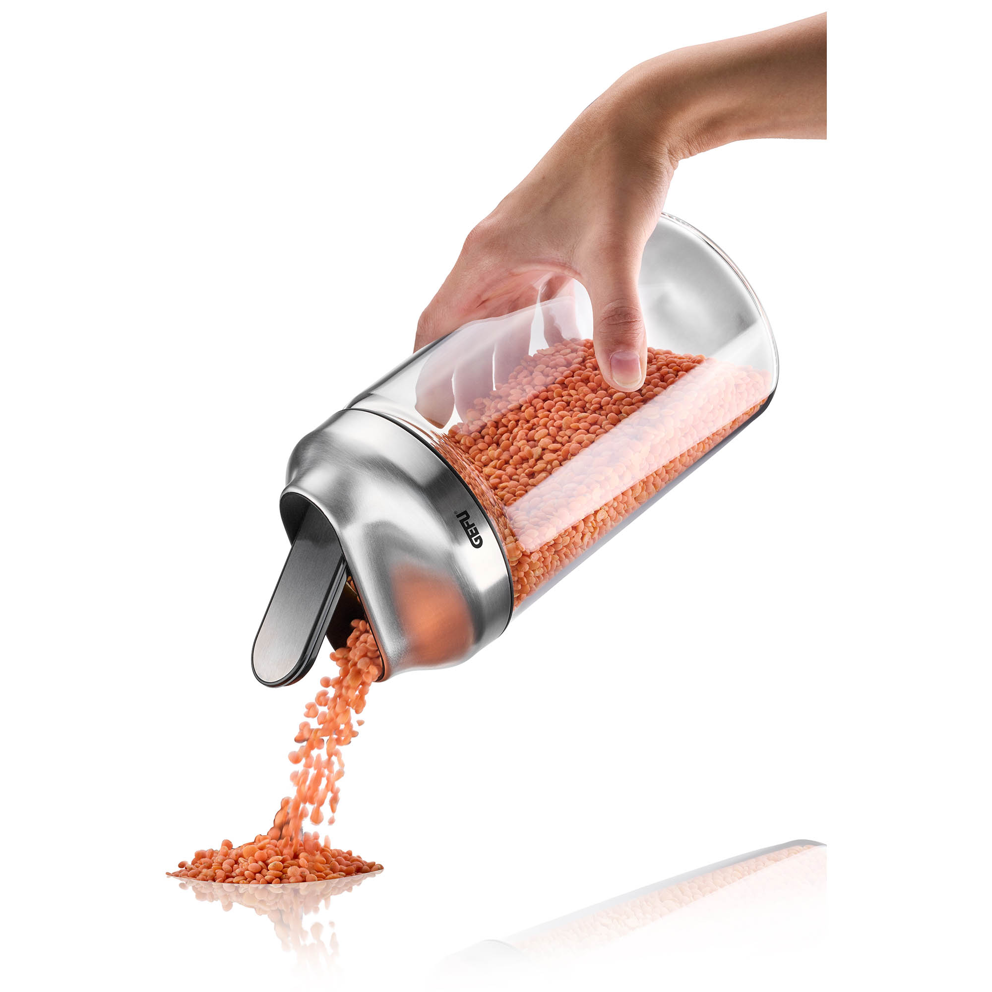 GEFU KIPPO storage jar 0.4 litre borosilicate glass with tilting lid