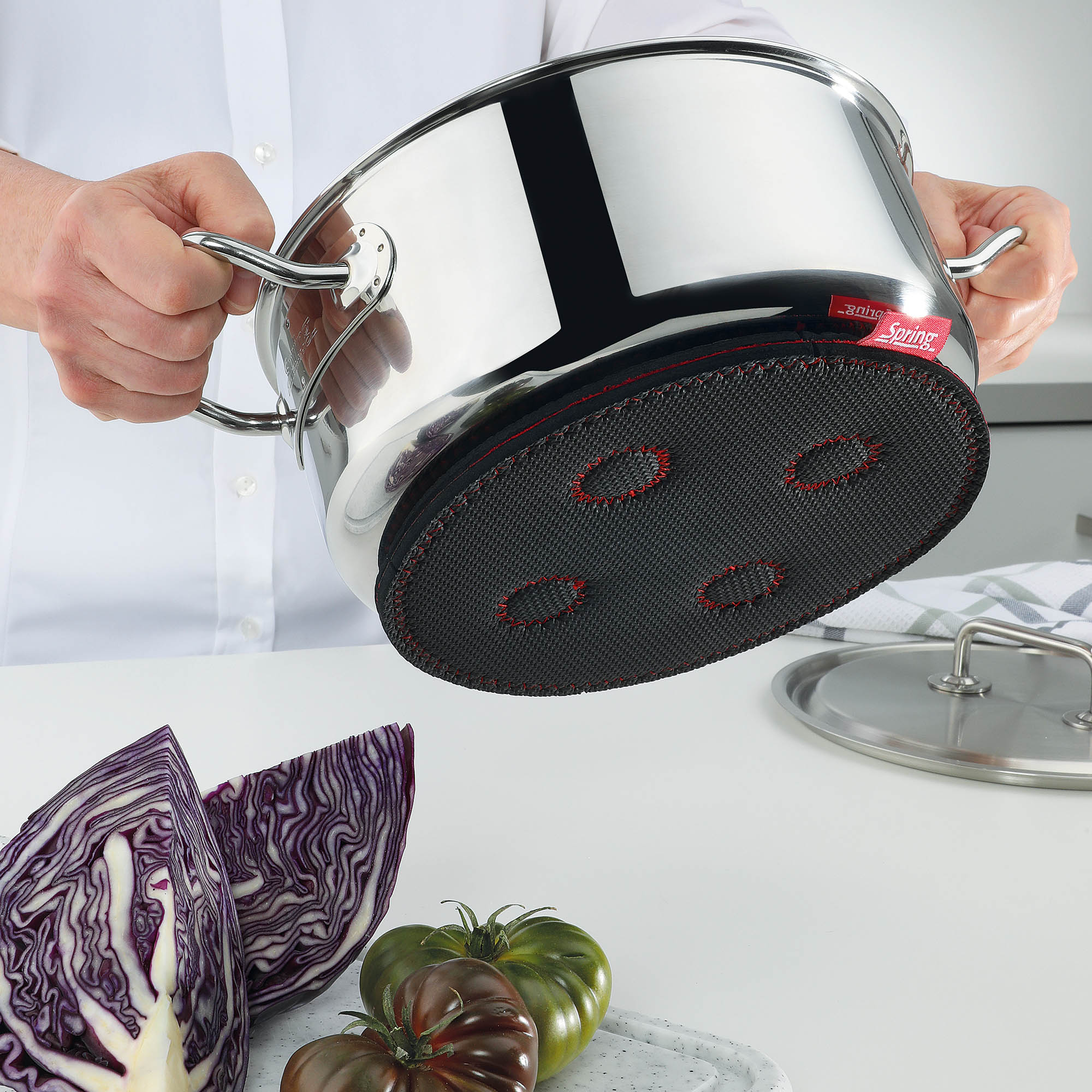 SPRING Magnetischer Untersetzer SPRING GRIPS rund 20,5 cm schwarz