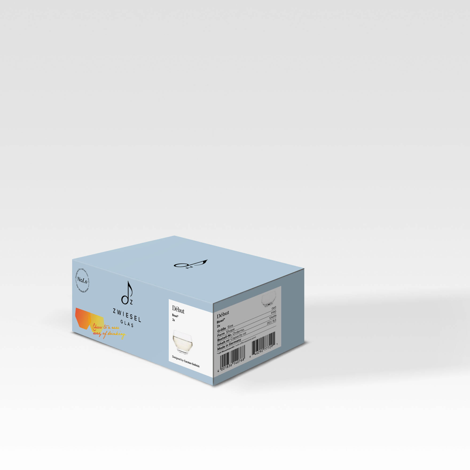ZWIESEL GLAS Serie DÉBUT Trinkschale BOWL 2 Stück Inhalt 252 ml