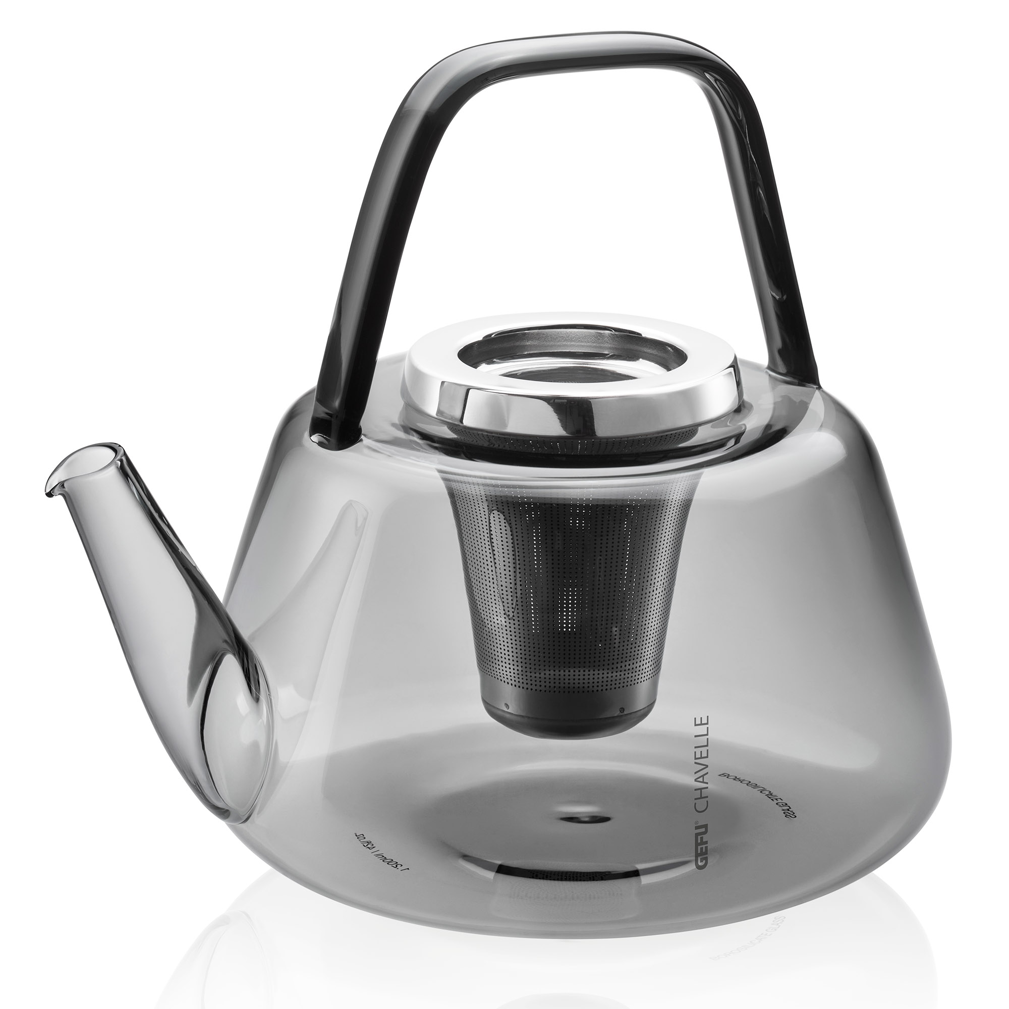 GEFU Teekanne CHAVELLE mit Edelstahl-Teesieb 1,2 Liter für ca. 6 Tassen