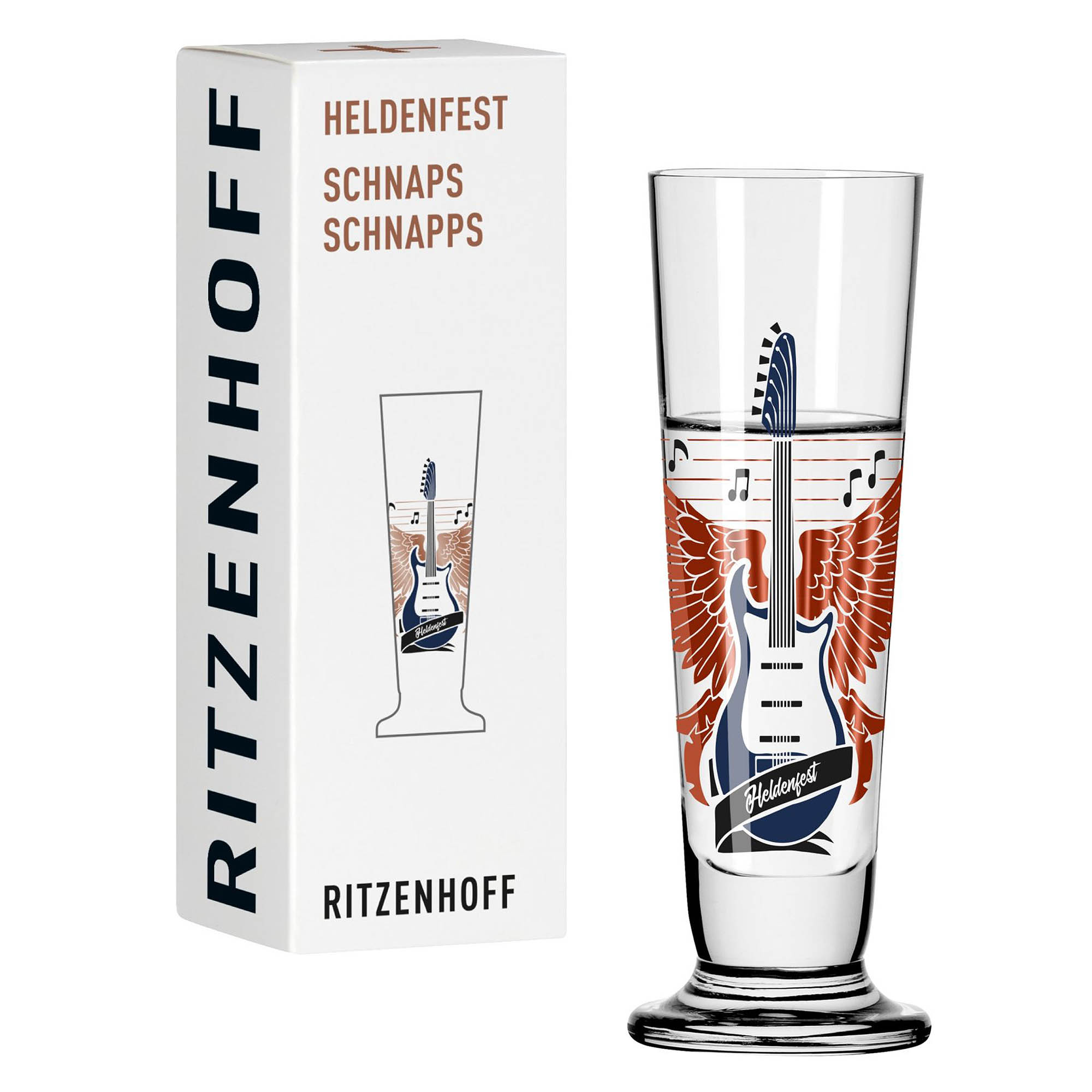 RITZENHOFF Schnapsglas Shotglas HELDENFEST # 17 Inhalt 52 ml