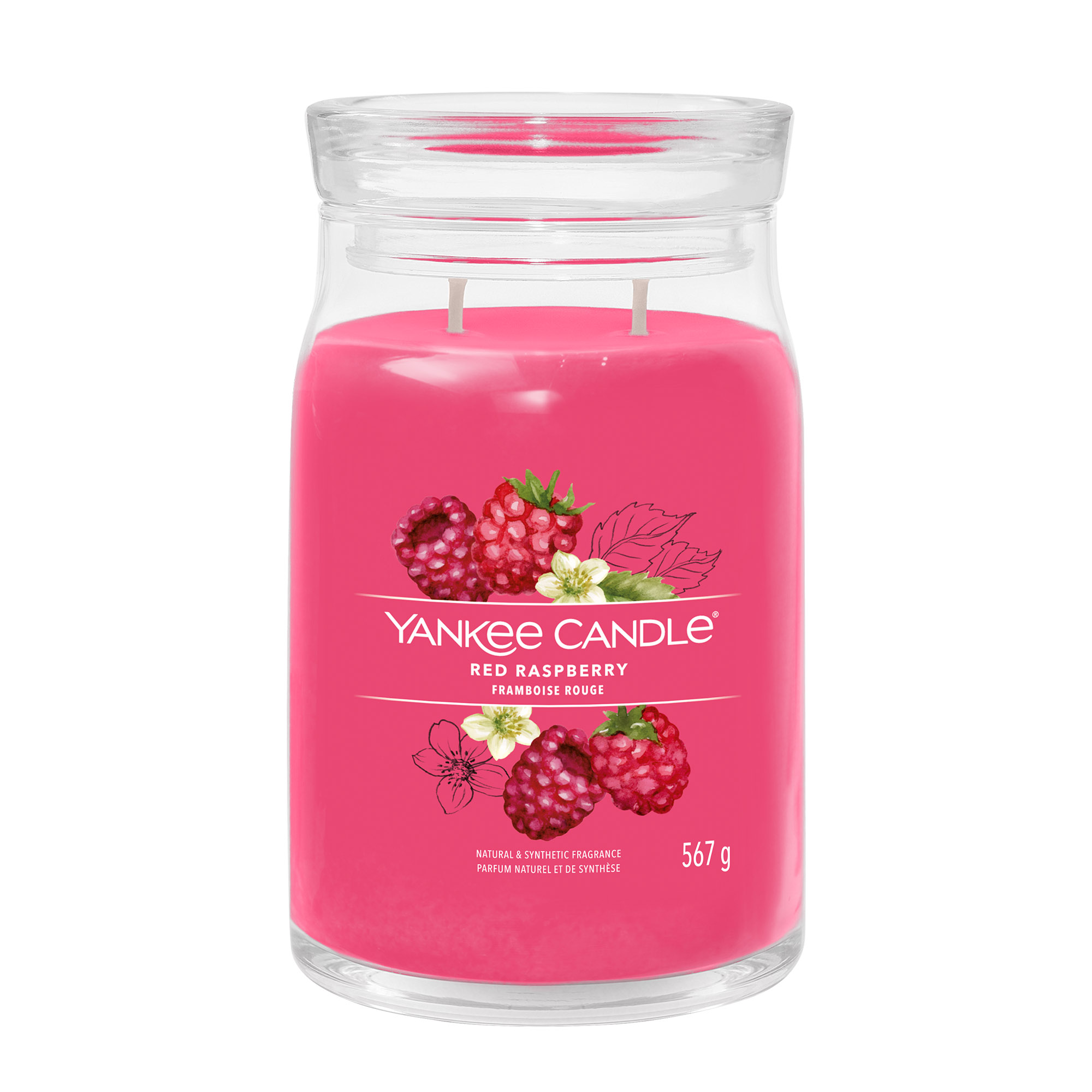 YANKEE CANDLE Große Signature Kerze RED RASPBERRY 567 g Duftkerze