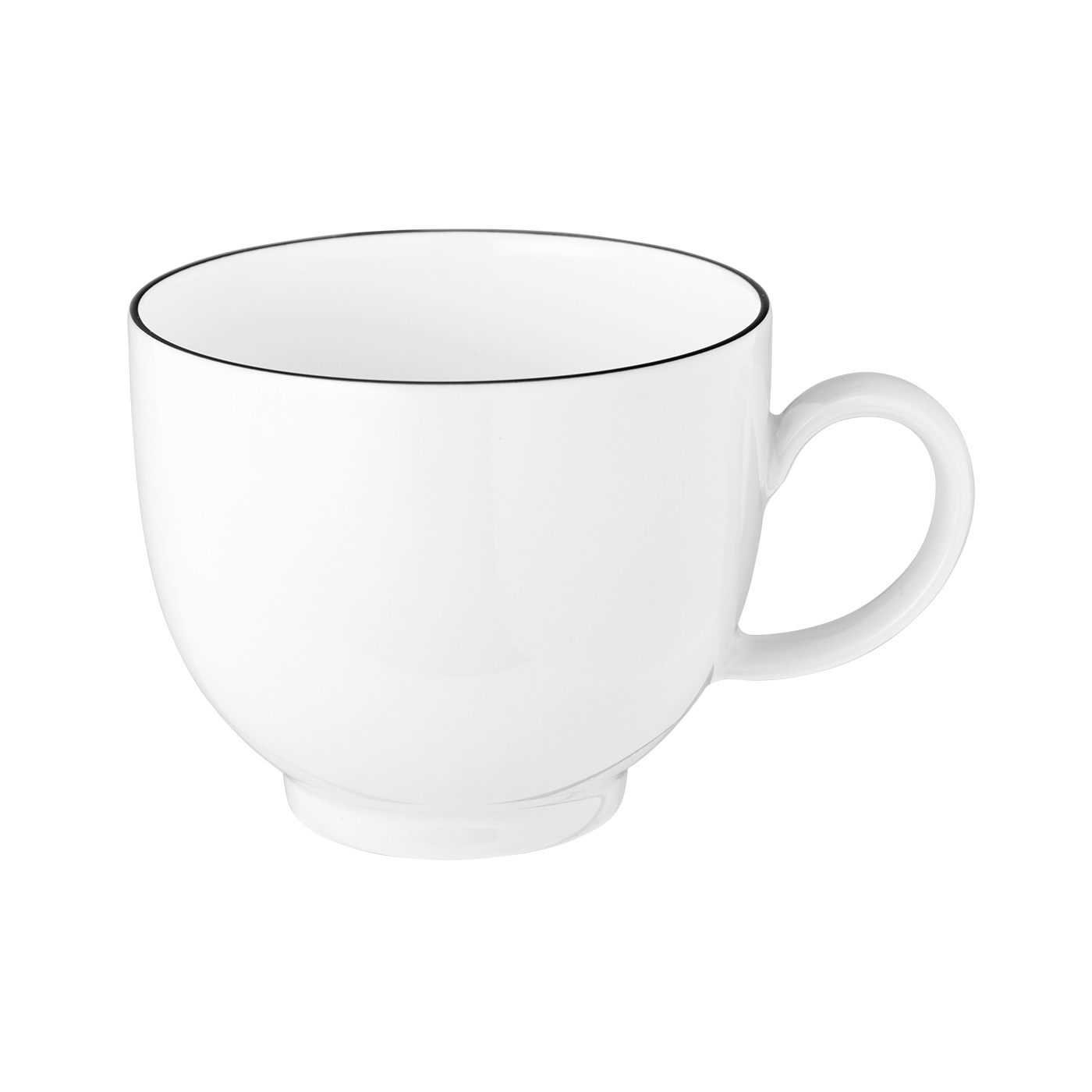 Seltmann Weiden Tasse Lido Black Line, 1-tlg., Porzellan, Kaffeeobertasse 0,22 l