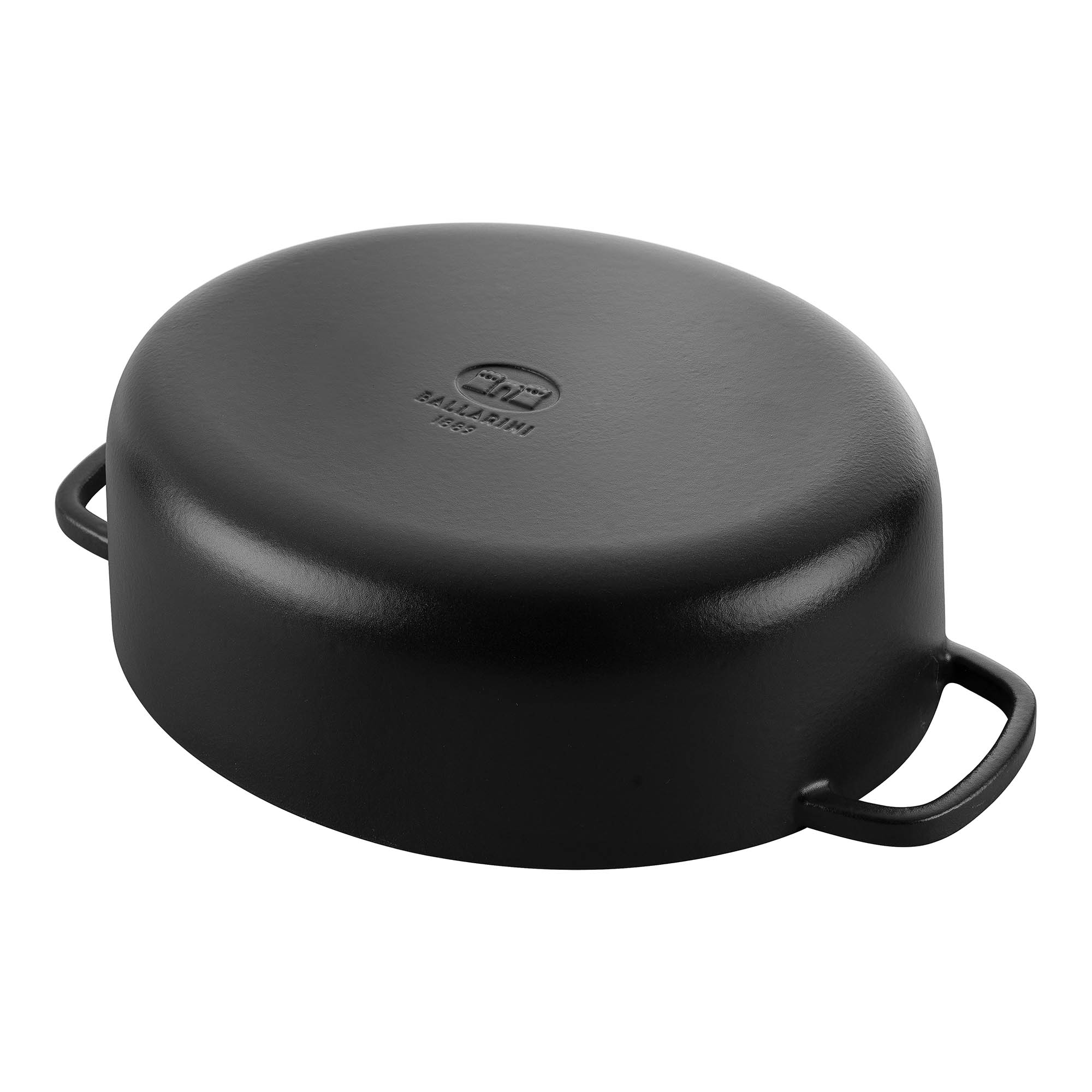 BALLARINI Cocotte BELLAMONTE 29 cm oval 4,5 Liter Bräter aus Gusseisen schwarz