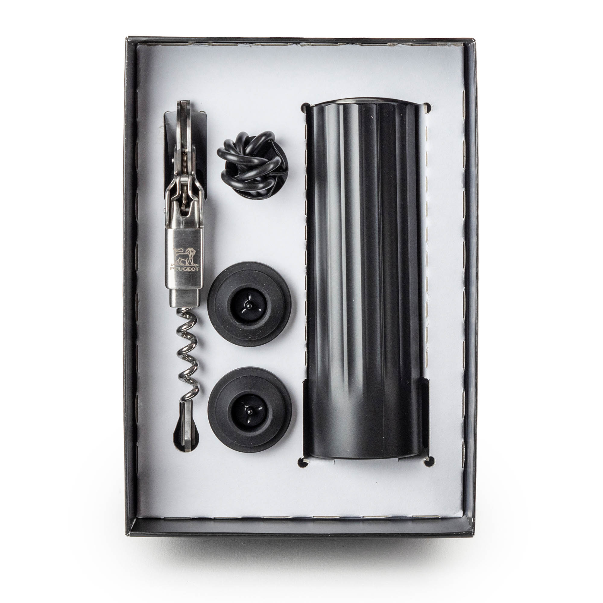 PEUGEOT Geschenk-Set OPEN 'N PRESERVE Elektrische Vakuumpumpe + Sommeliermesser