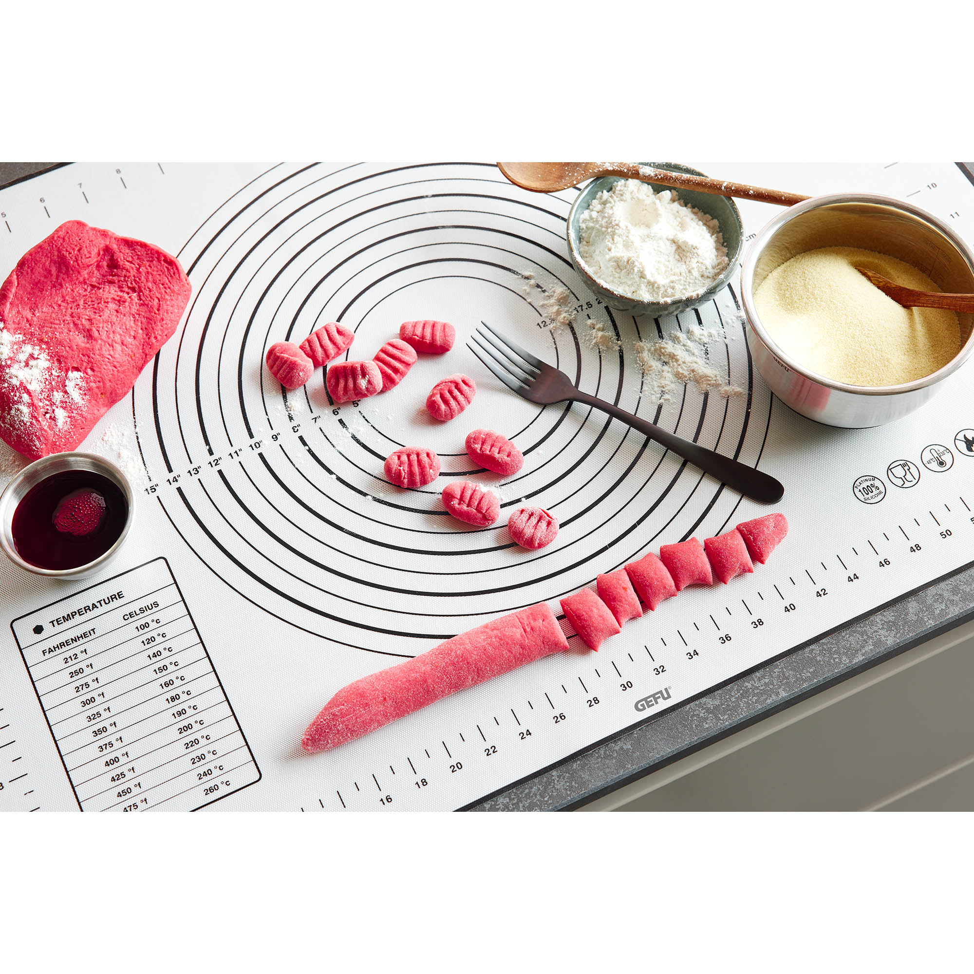 GEFU Backmatte Arbeitsmatte Ausrollmatte PAD 70 x 50 cm