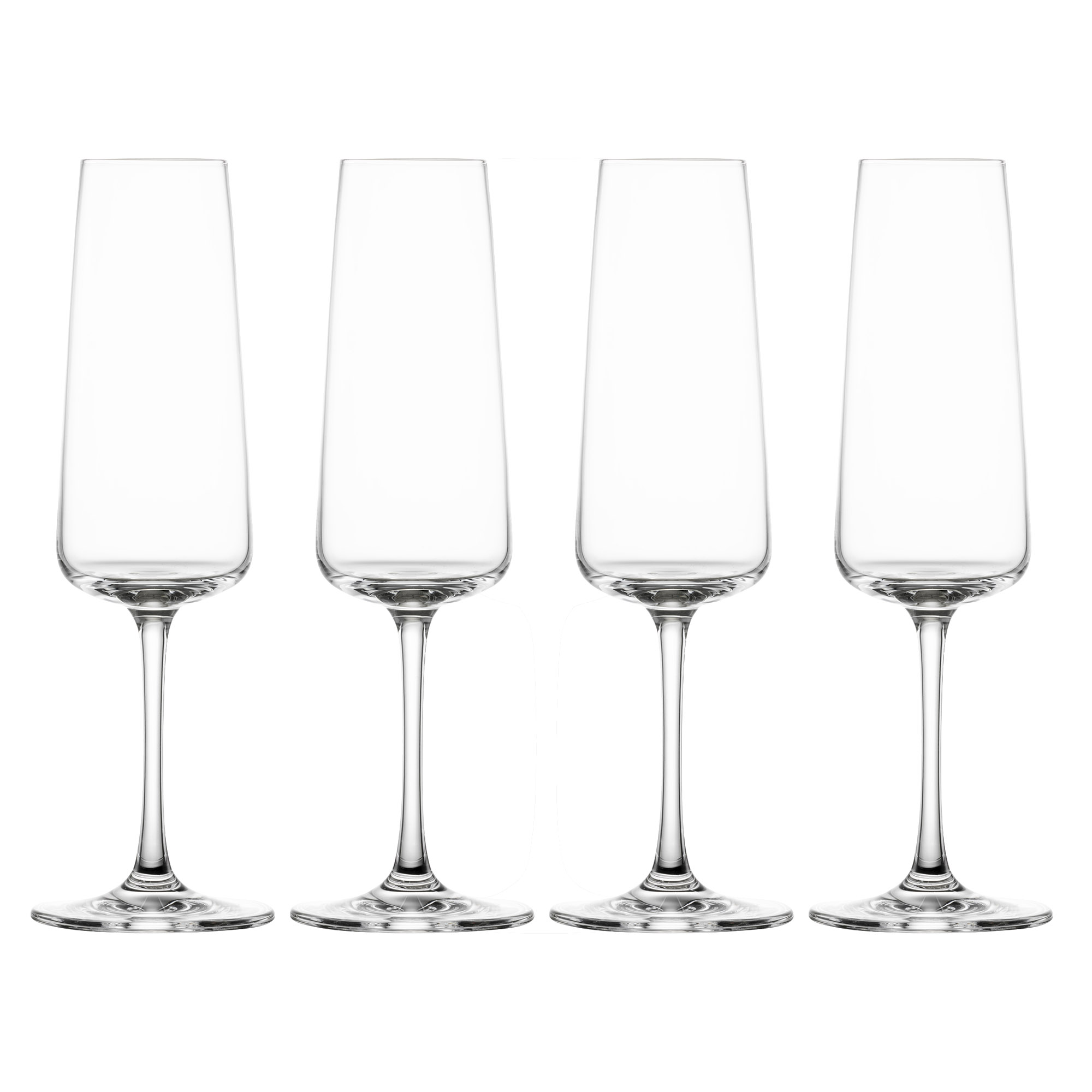 SCHOTT ZWIESEL Sektglas Sektglas 4-tlg. MioVino mit Moussierpunkt klar, 4-tlg., Tritan-Kristallglas, Sektglas, 4-tlg., Ø7,4cm, Tritan-Kristallglas, klar