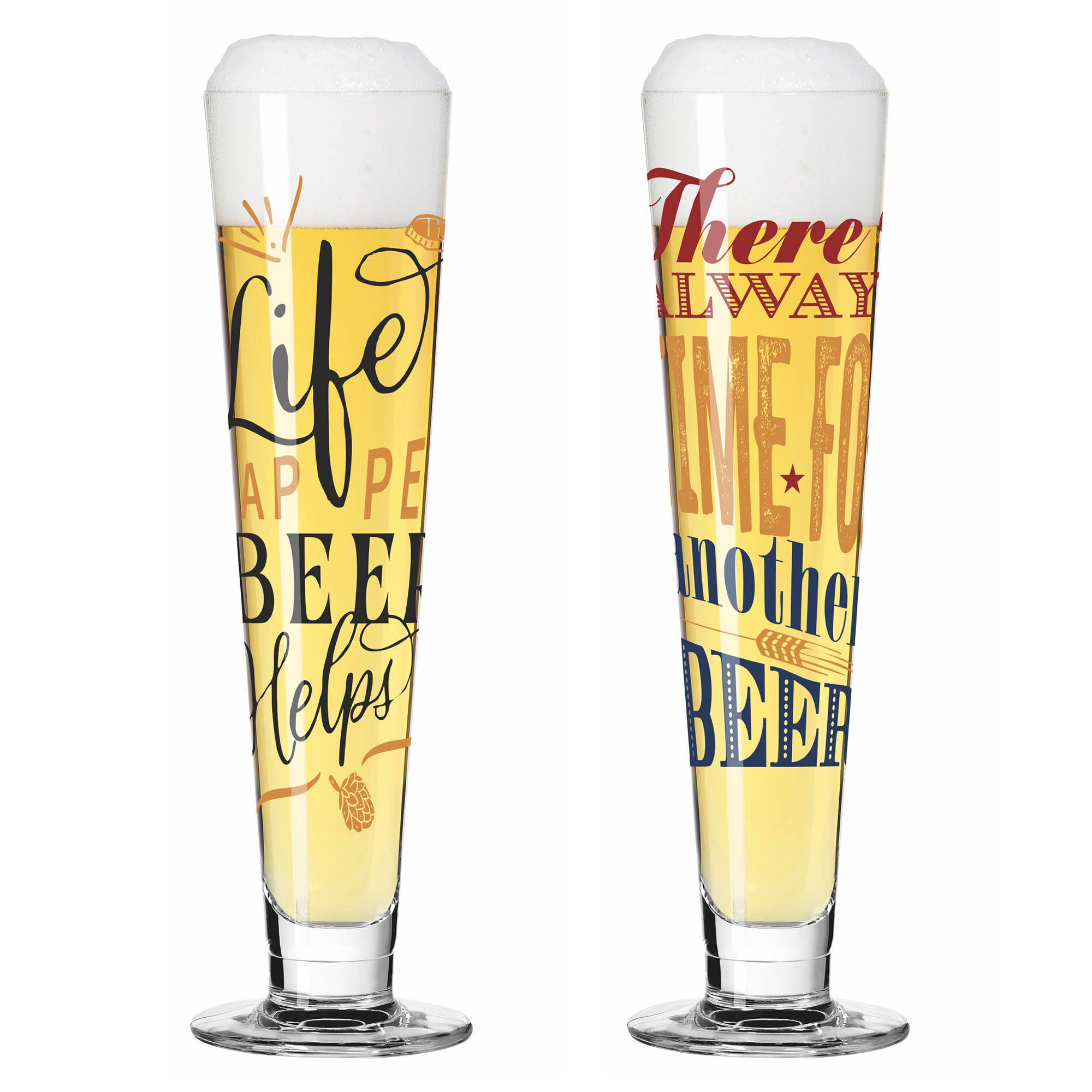 RITZENHOFF Bierglas-Set HELDENFEST F25 Set mit 2 Stück à 385 ml