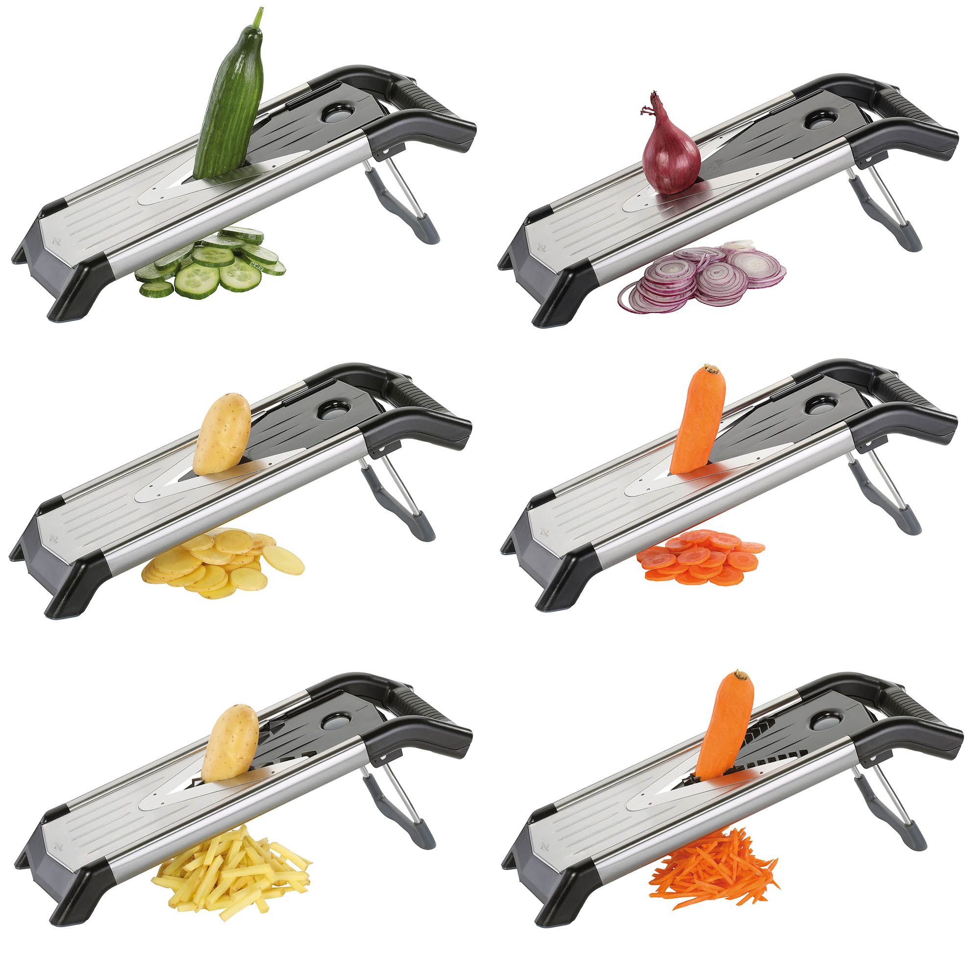 KÜCHENPROFI PROFESSIONAL vegetable slicer with 5 inserts for slices and julienne