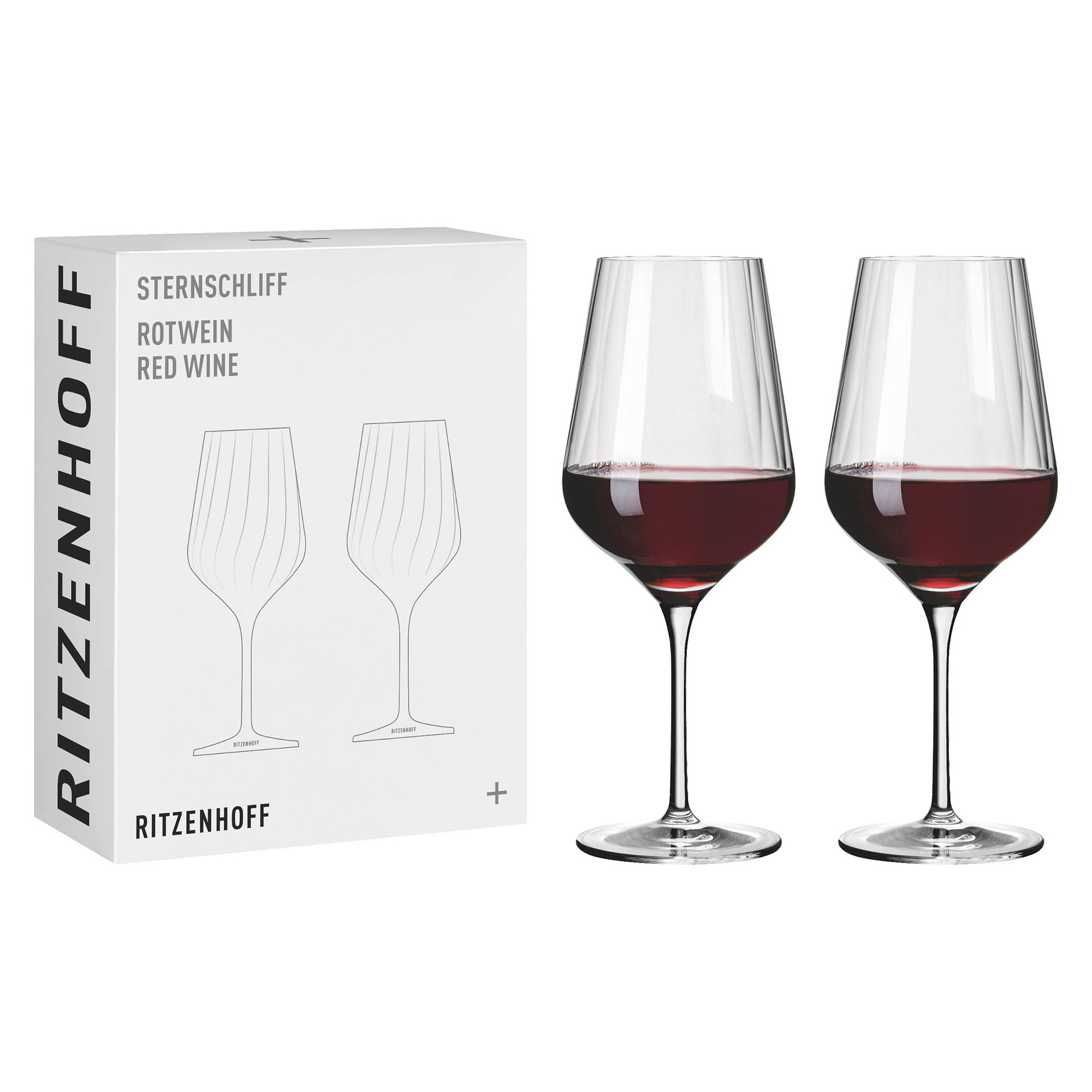 RITZENHOFF red wine glass STERNSCHLIFF #2 in a set of 2 Contents 570 ml