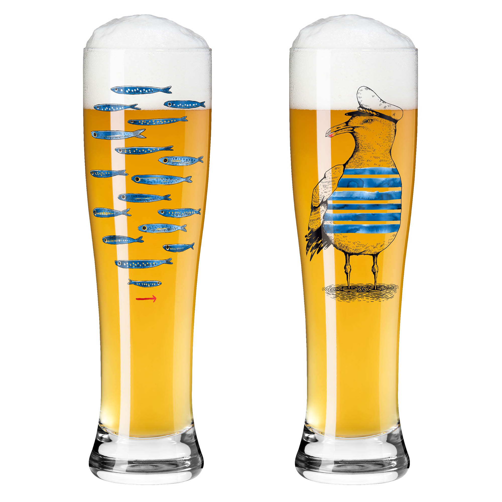 RITZENHOFF Weizenbierglas Weißbierglas BRAUCHZEIT #13 / #14 Set 2 Stück à 646 ml
