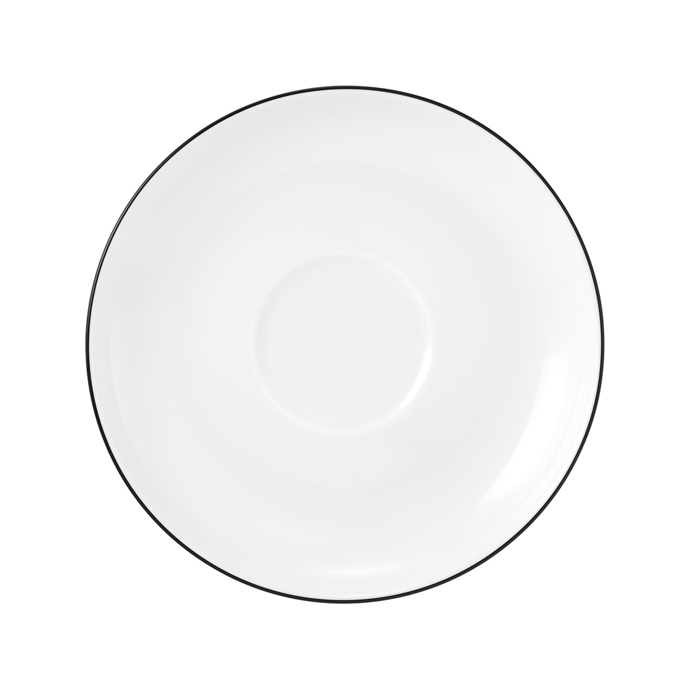Seltmann Weiden Untertasse Lido Black Line, (1 St), Kombi-Untertasse 14,5 cm