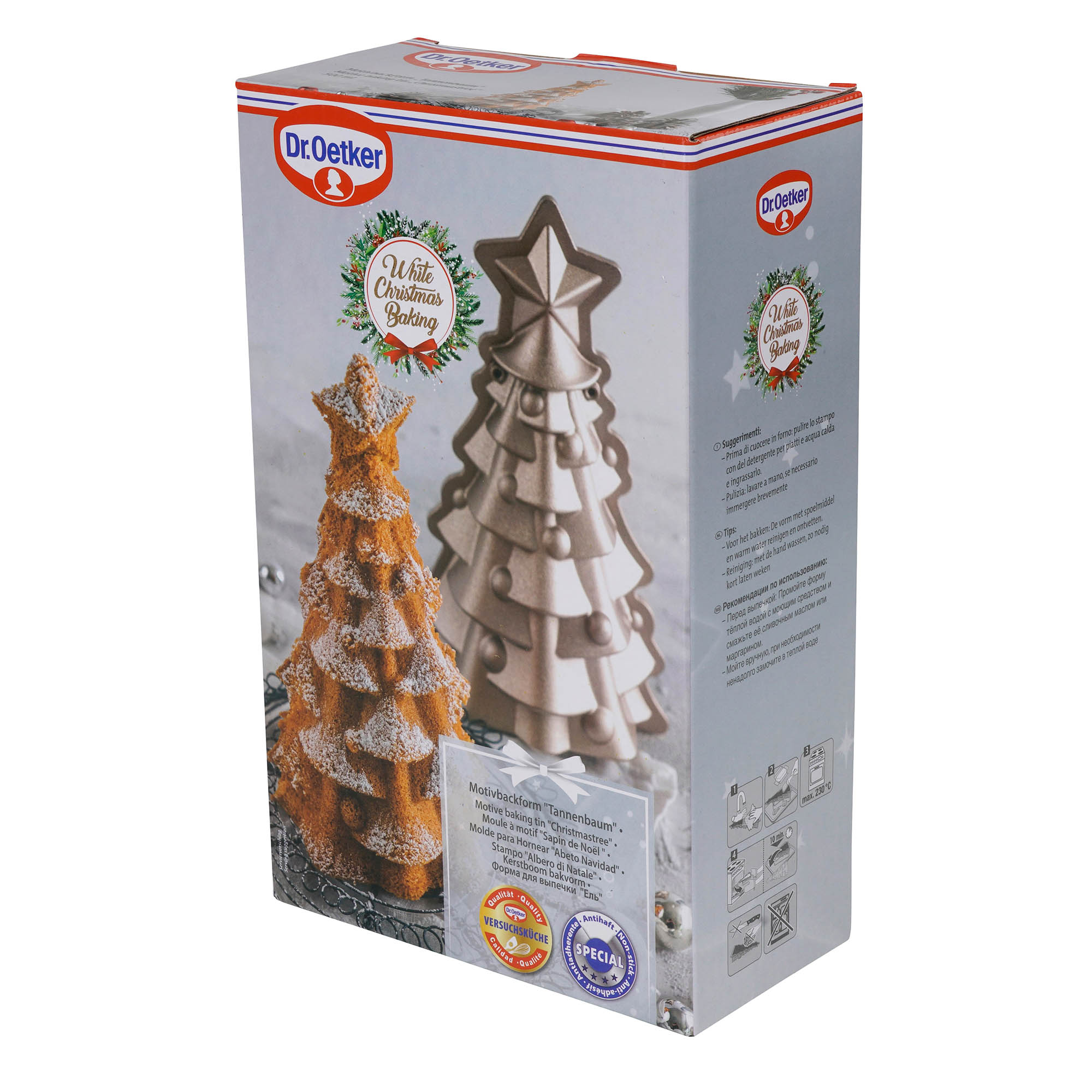 DR.OETKER Serie WHITE CHRISTMAS BAKING Motivbackform TANNENBAUM 0,5 Liter