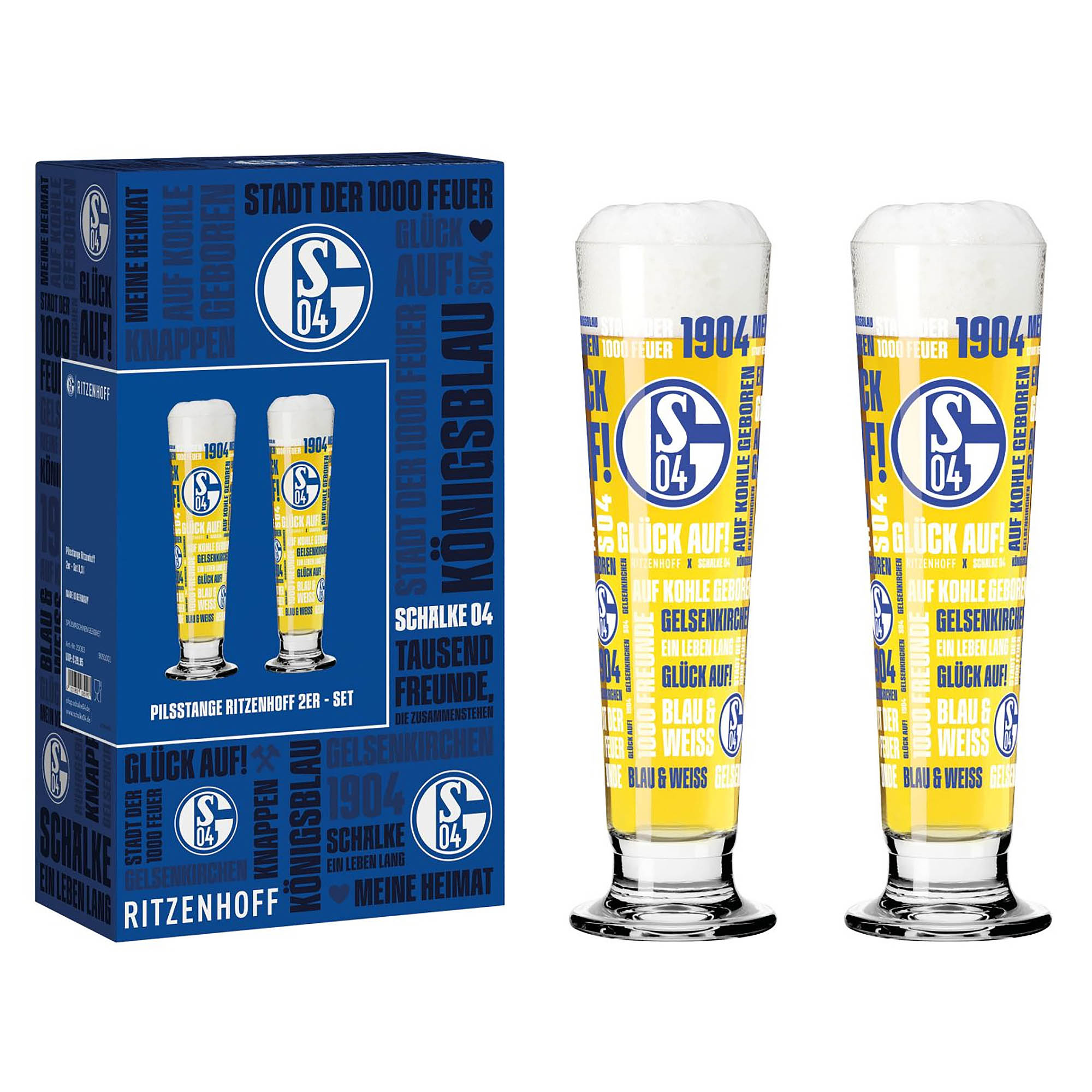 RITZENHOFF Bierglas FC SCHALKE 04 Set mit 2 Stück à 398 ml