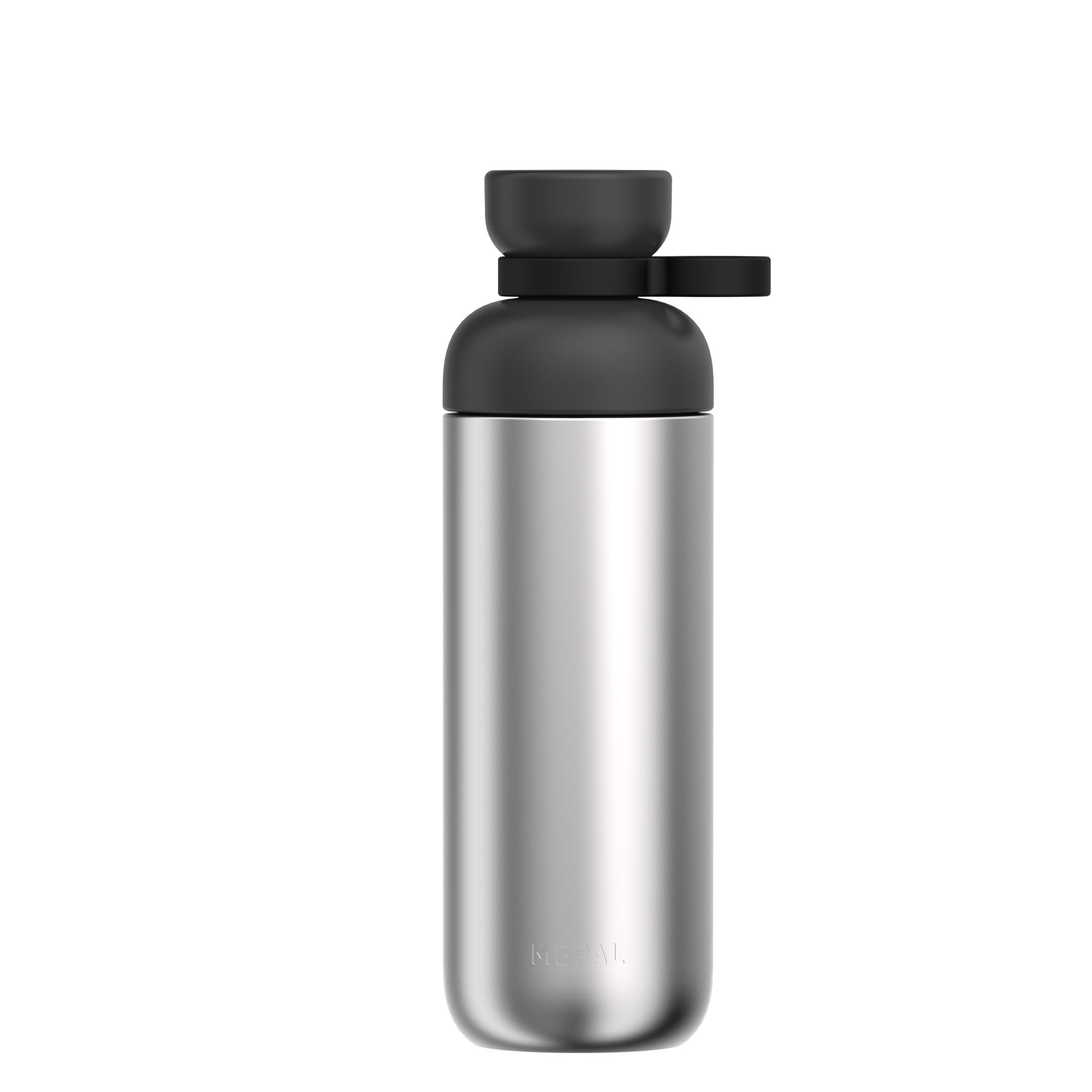 MEPAL Edelstahl-Flasche VITA 0,7 Liter auch kohlensäurehaltige Getränke nordic black