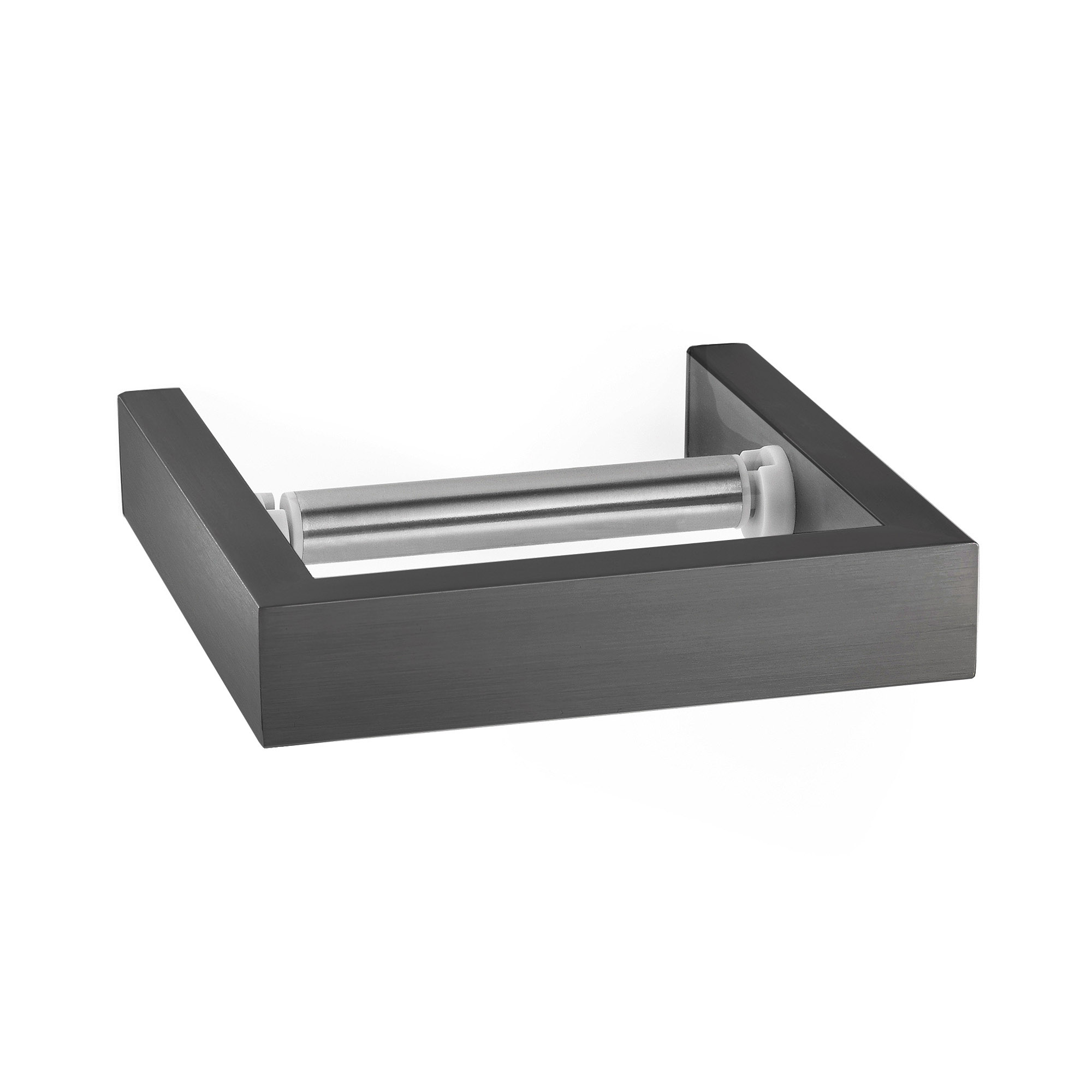 ZACK Toilettenpapierhalter LINEA aus Edelstahl graphite für Wandmontage