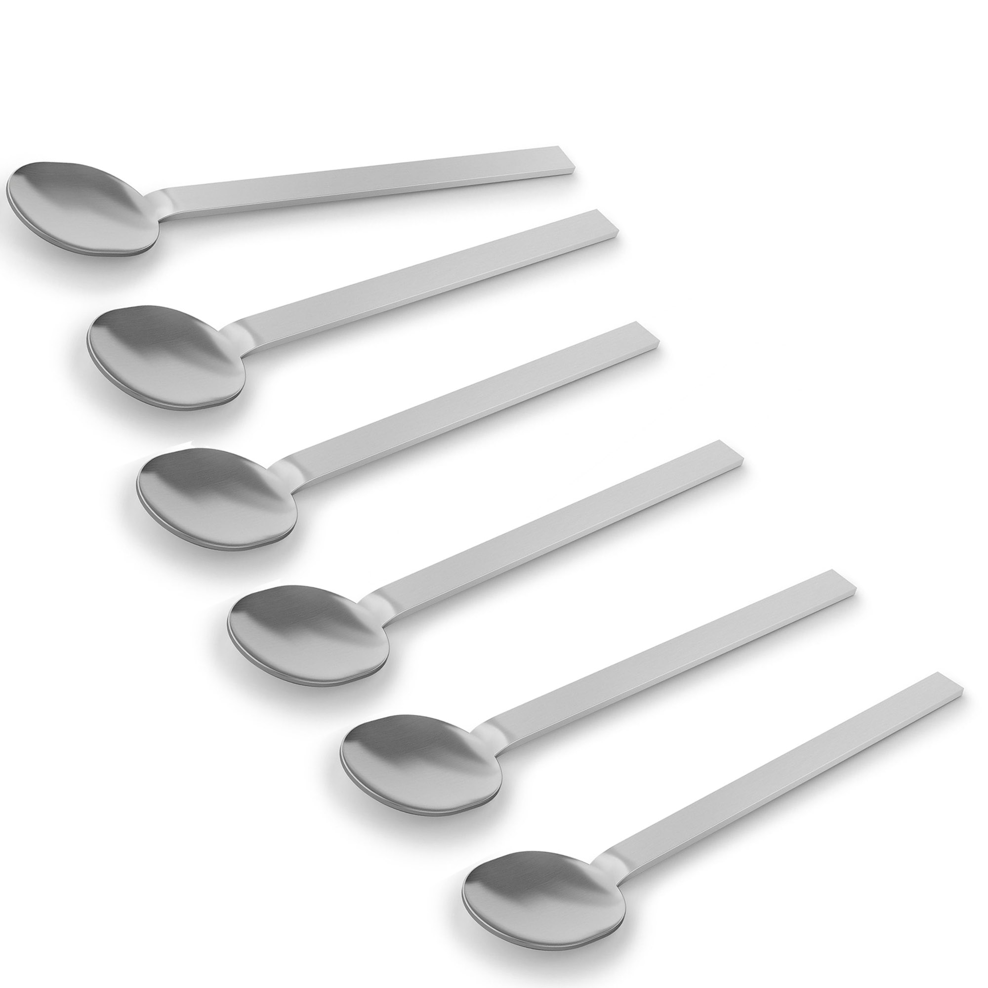 ZACK Kaffeelöffel MENOA Set mit 6 Stück Edelstahl matt