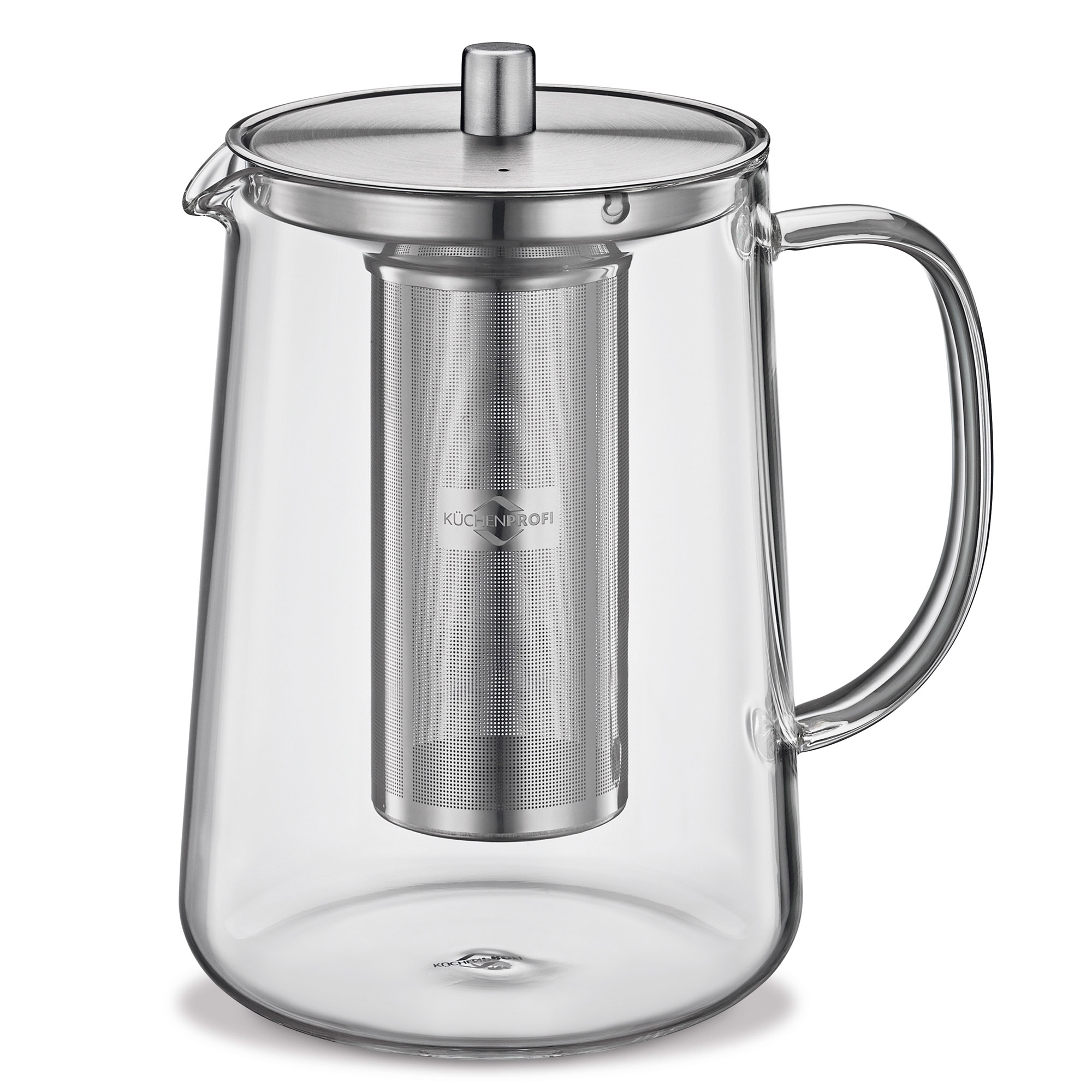 KÜCHENPROFI Teekanne ASSAM 1,2 Liter Borosilikatglas mit Siebeinsatz und Deckel