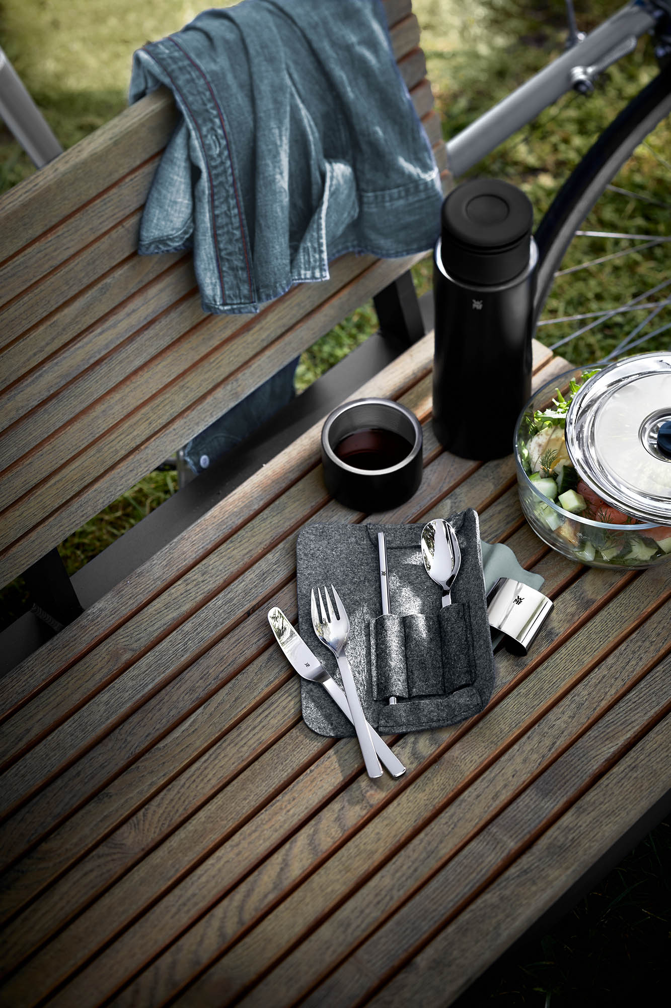 WMF My2Go 8-piece cutlery set for on the go, made from Cromargan