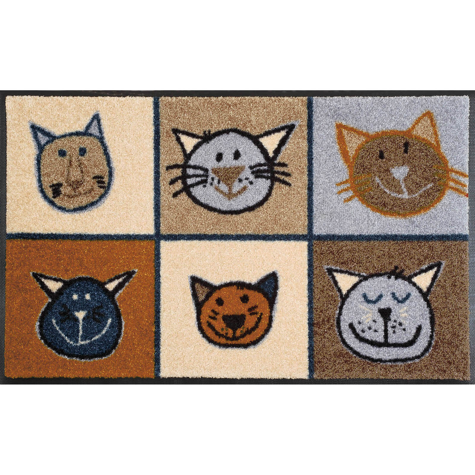 WASH + DRY Fußmatte 50 x 75 cm Motiv MIAU MIAU