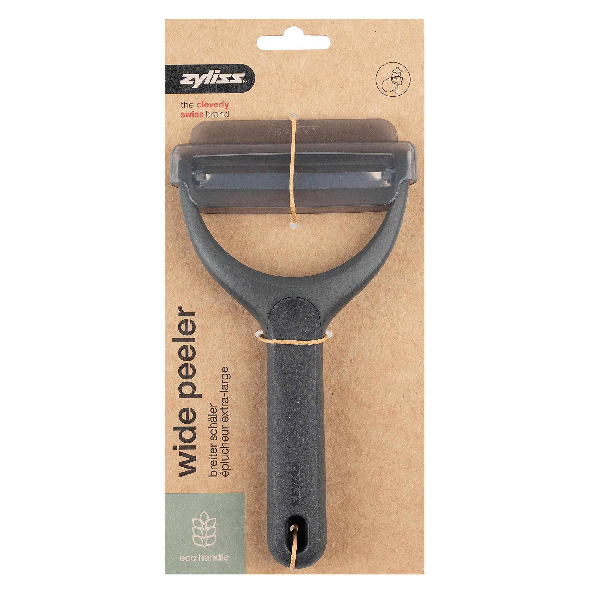 ZYLISS Wide Y-shaped peeler with a plastic handle reinforced with wheat straw fibres