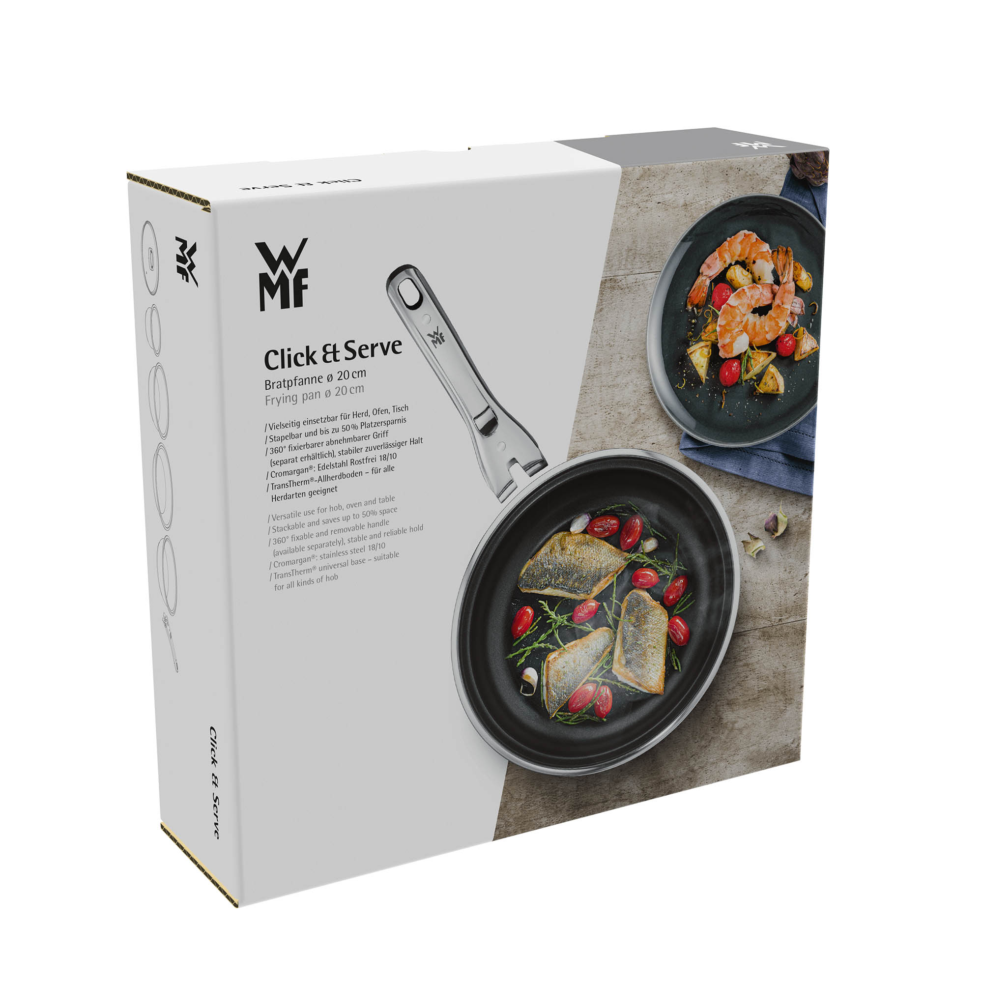 WMF CLICK & SERVE frying pan stainless steel non-stick coated 20 cm INDUCTION