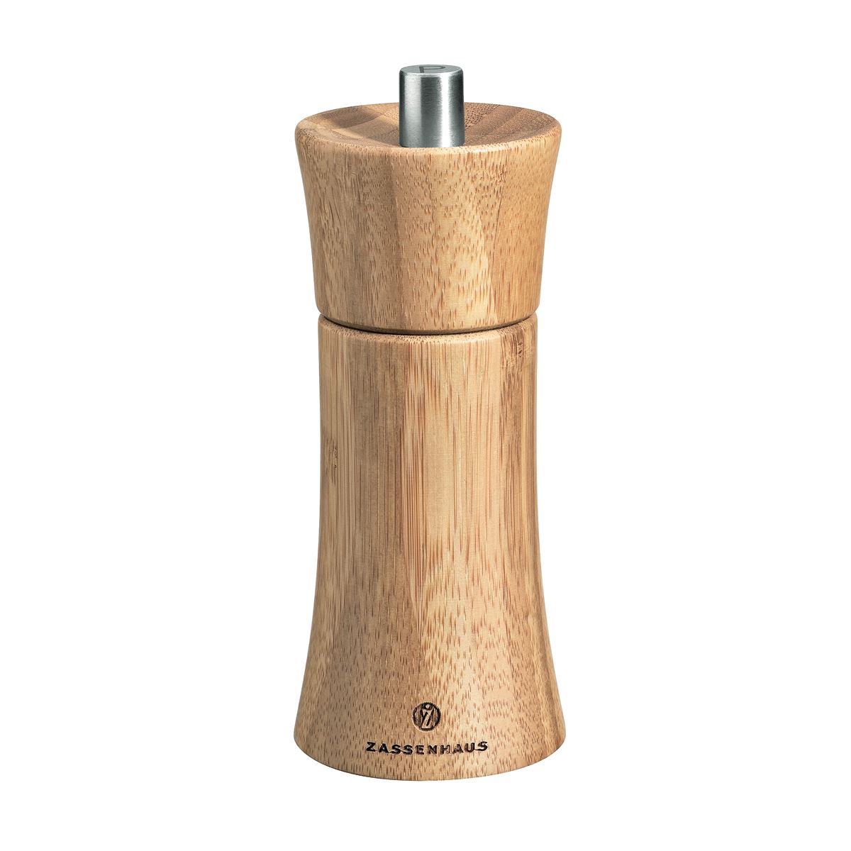 ZASSENHAUS Serie Frankfurt Pfeffermühle 14 cm Bambus natur