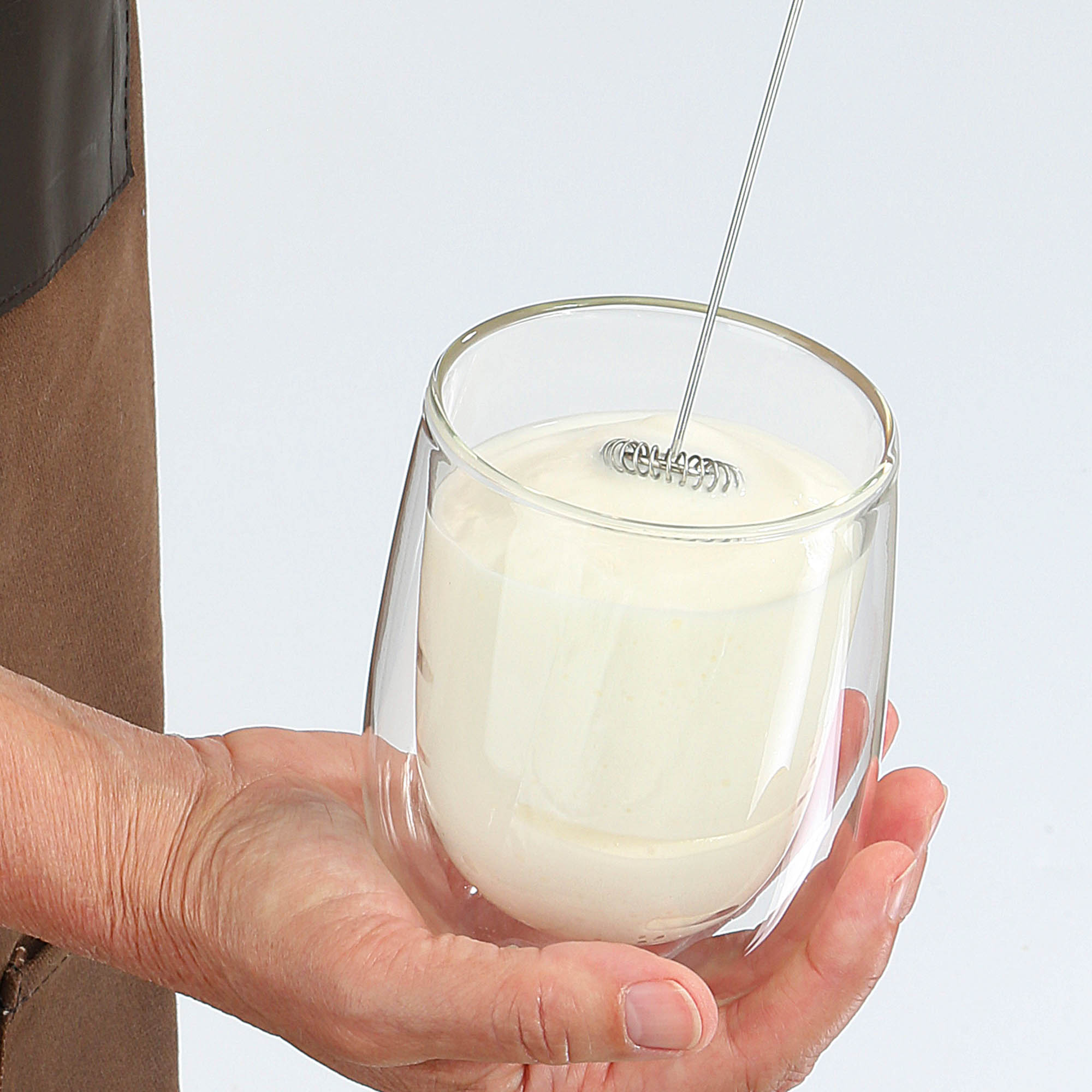 CILIO Milchaufschäumer BARISTA aus Edelstahl mit Ständer