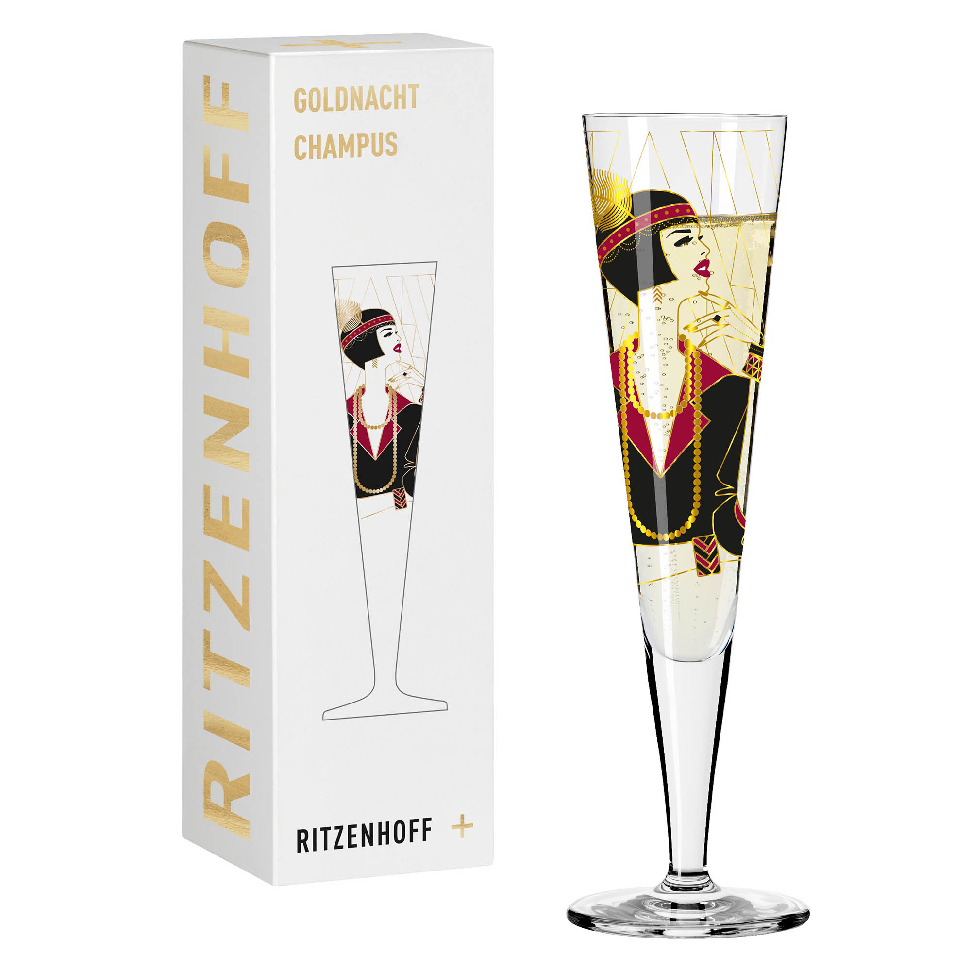 RITZENHOFF Champagne glass GOLDNACHT No 27 Contents 205 ml