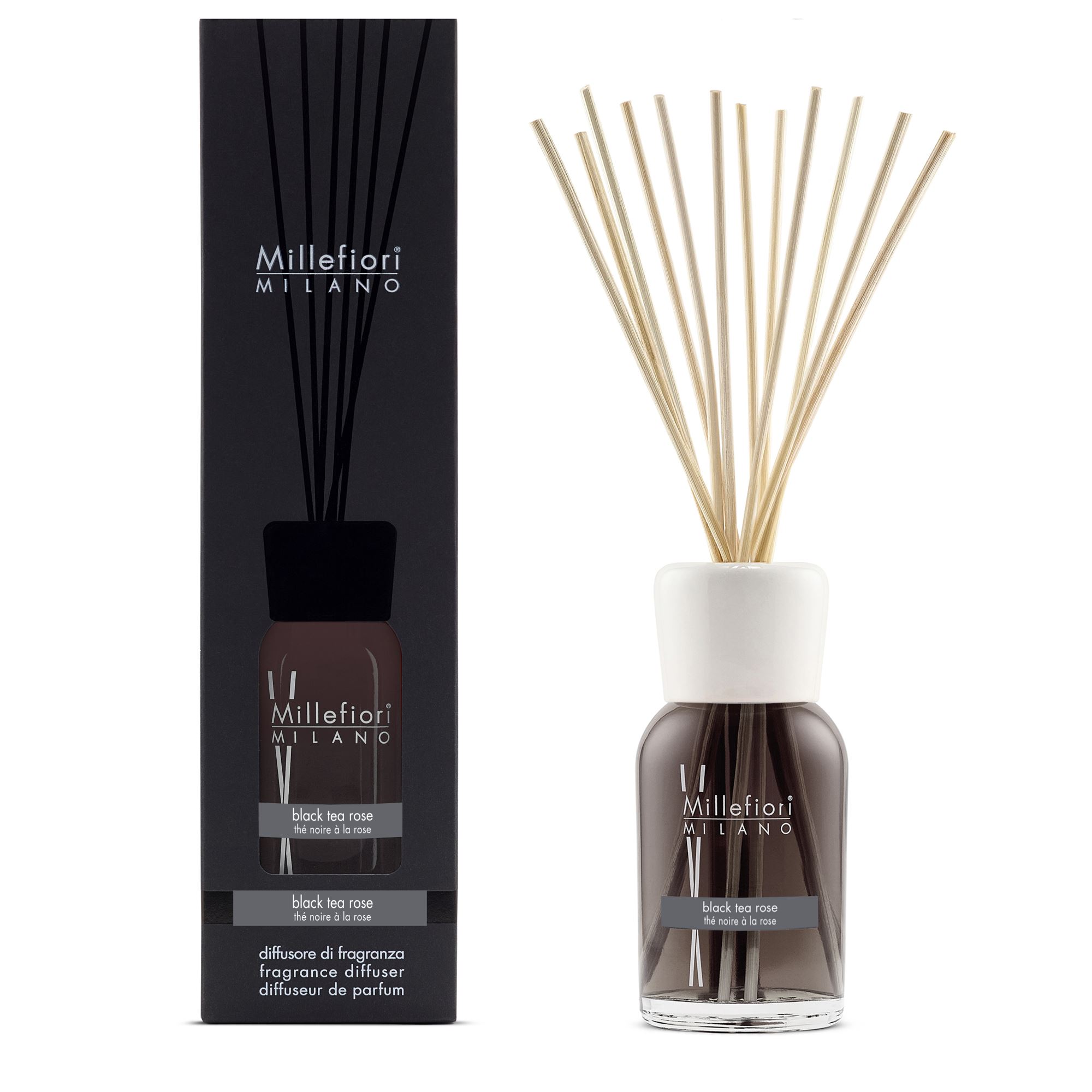 MILLEFIORI MILANO Raumduft Diffuser 500 ml BLACK TEA ROSE