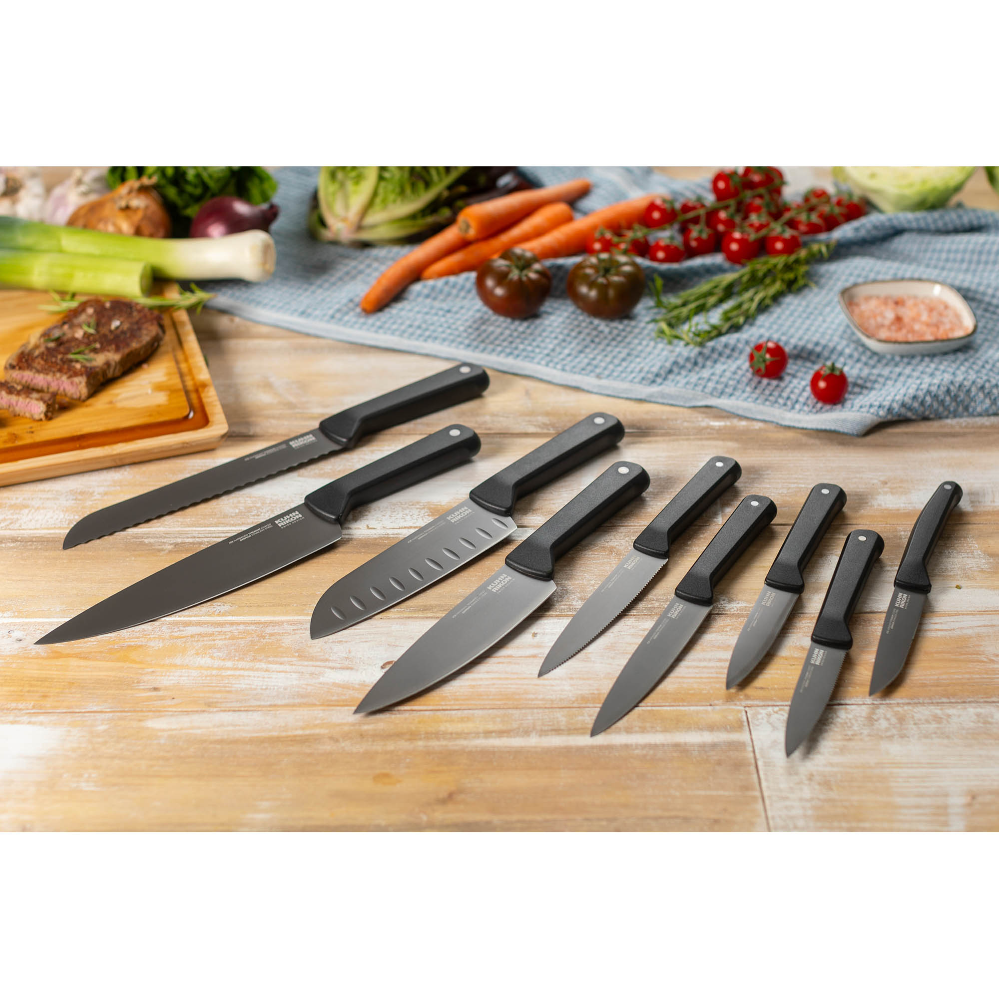 KUHN RIKON knife series ICED set of 2 straight / serrated blade 9 cm